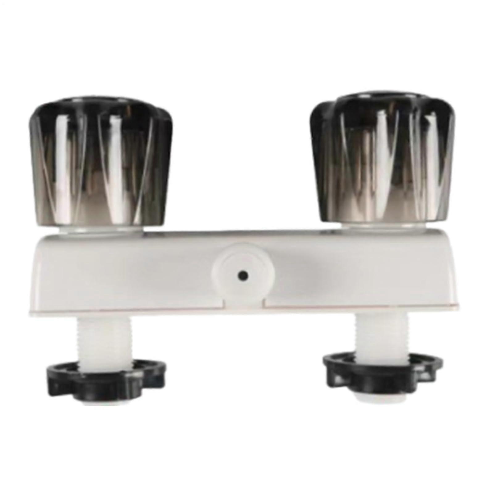 Shower Faucet for Camping Trailers - 2 Valve Replacement, ABS Material, Leak-Proof, Easy Installation, 4 Inch Compatible