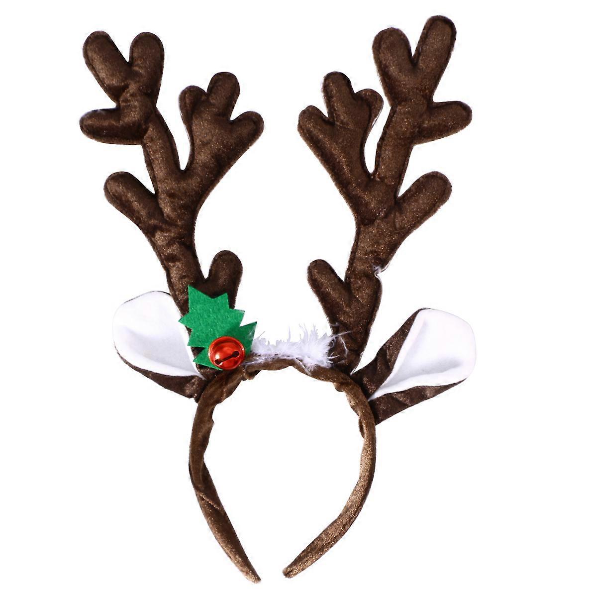 Reindeer Antler Headband with Jingle Bell, Durable and Comfortable for Festive Parties