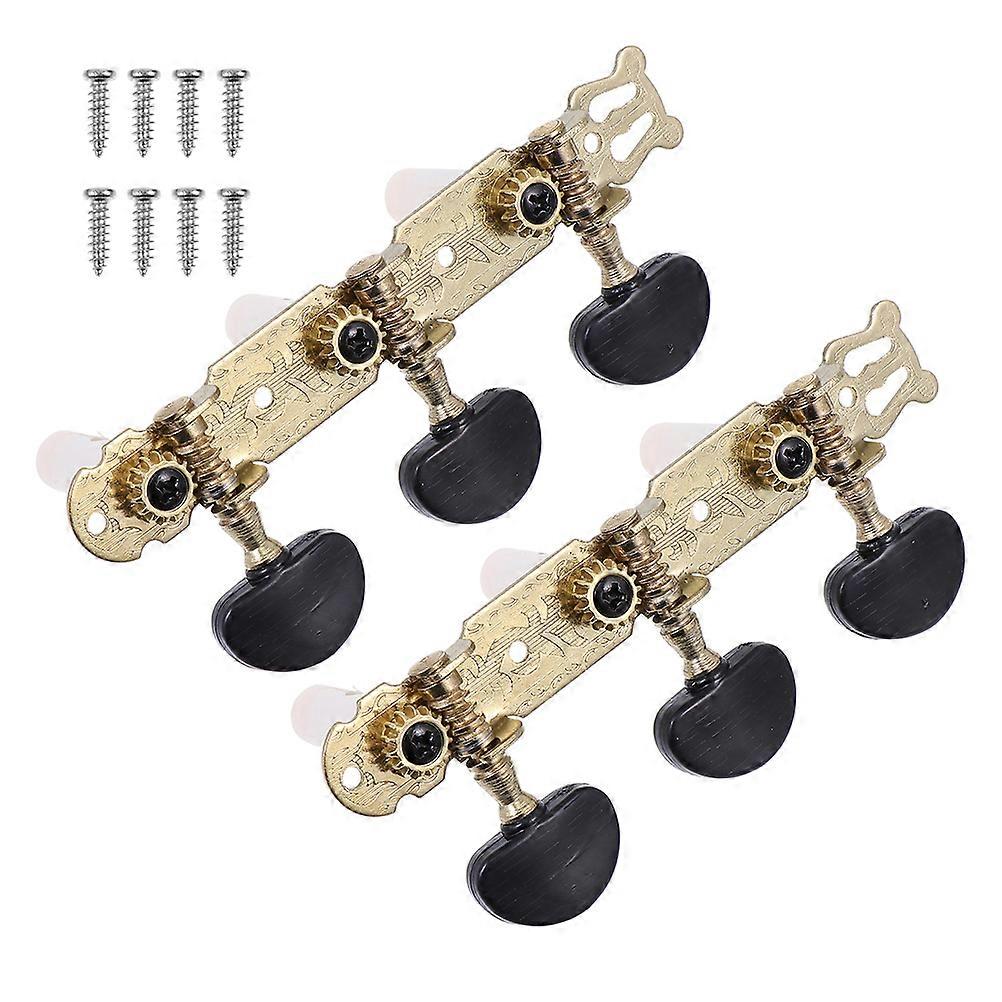 Guitar Accessories 1Set -shaped Fully-enclosed Black Acoustic Guitar Tuning Keys Fast Tuning for Music Practice