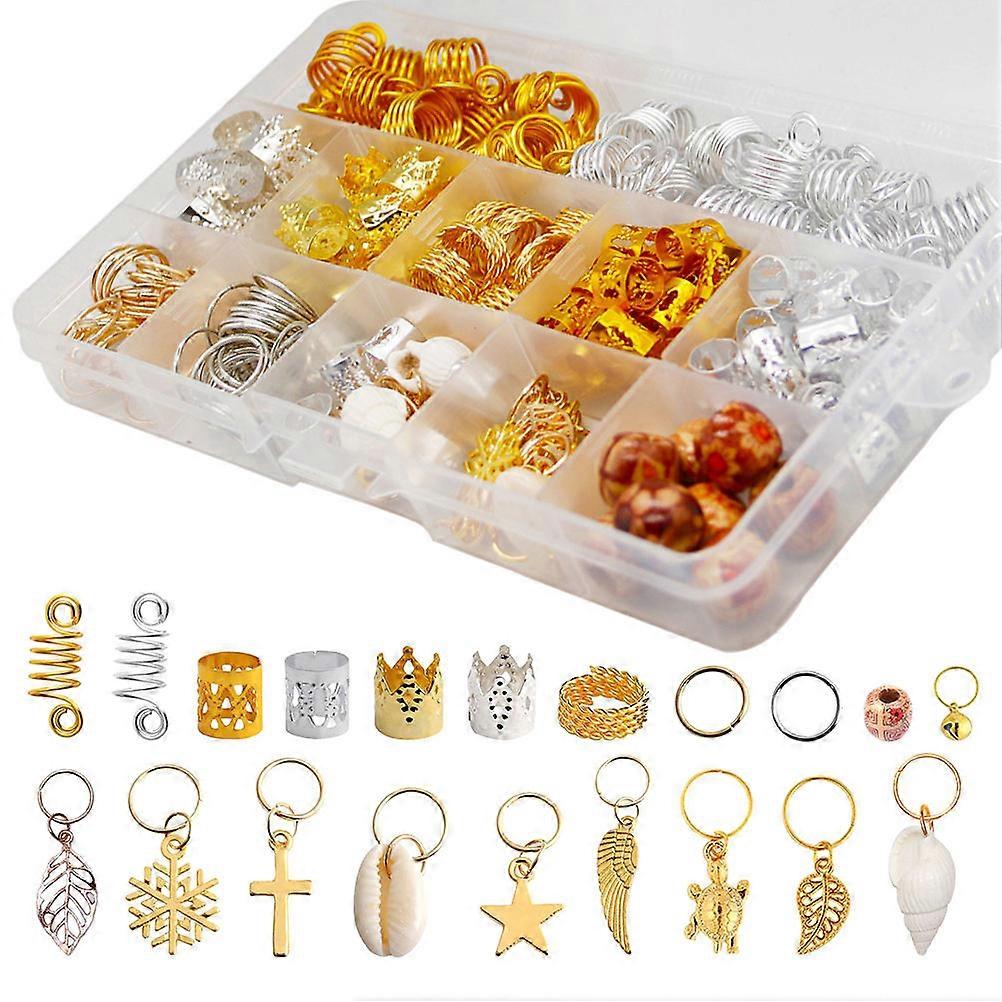 Dreadlocks Rings for Hair Braids Made of Metal Assorted Color for Decoration Use 238pcs