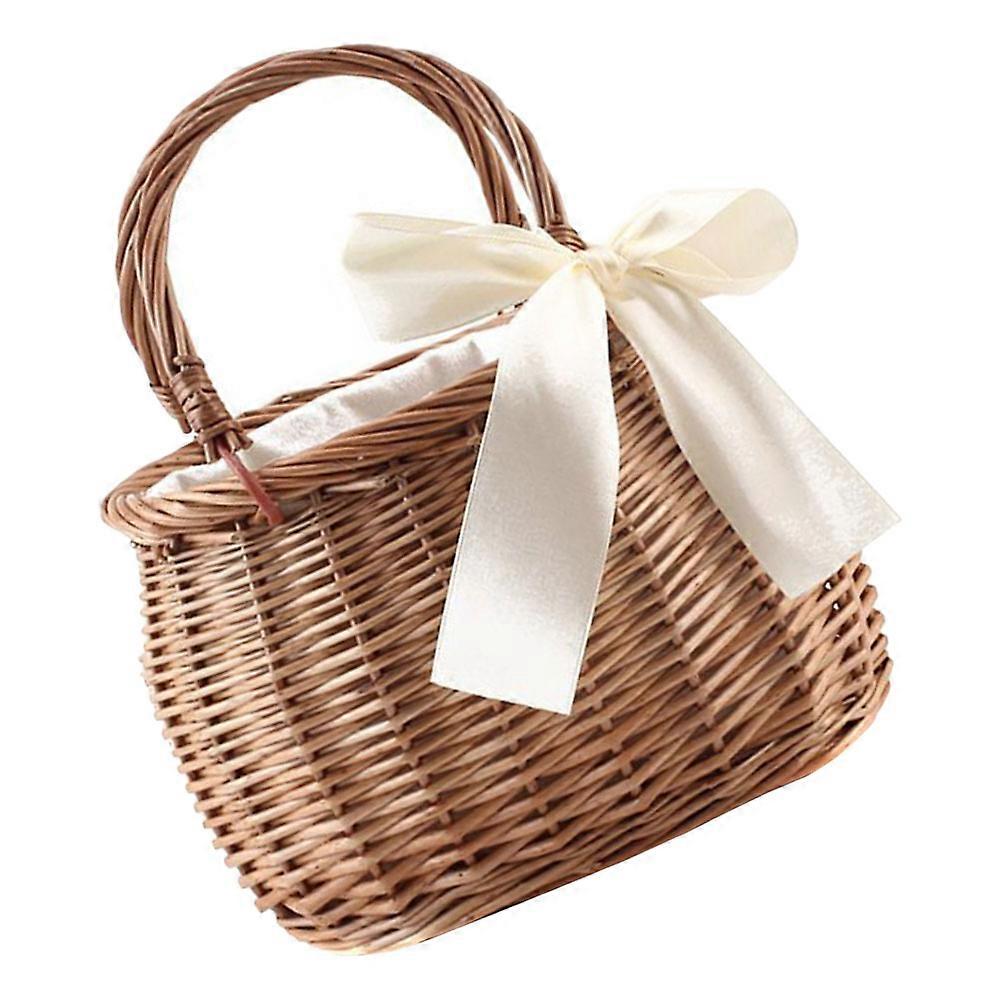 Handwoven Flower Arrangement Basket, Multi-functional Container for Daily Storage