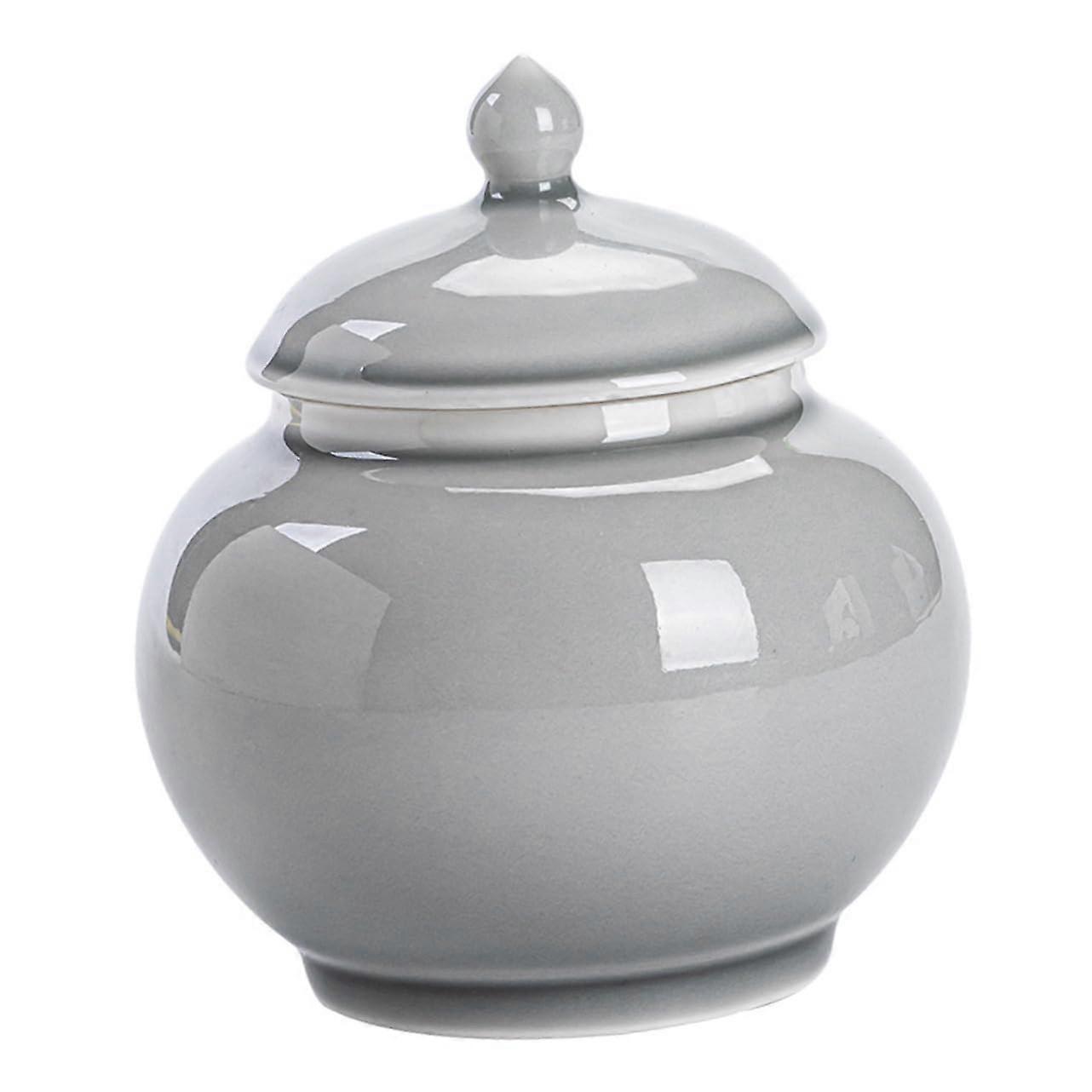 Tea Canister in Simple Style – Practical Tea Canister – Ceramic Storage Jar – Fresh Colors Home Accessory