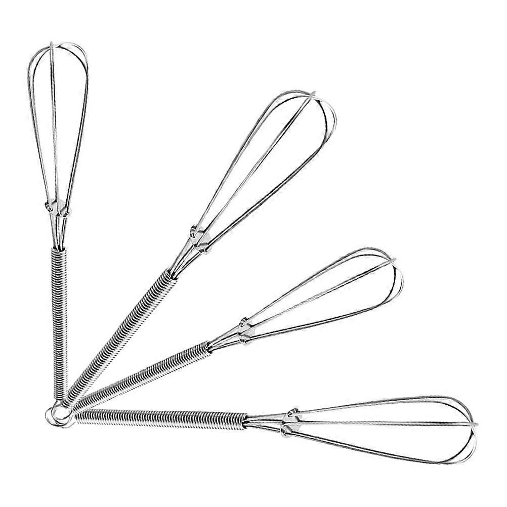 Here's a polished product description based on your input:
**4 Piece Stainless Steel Whisk Set – Ergonomic Handheld Egg Beater for Cooking,