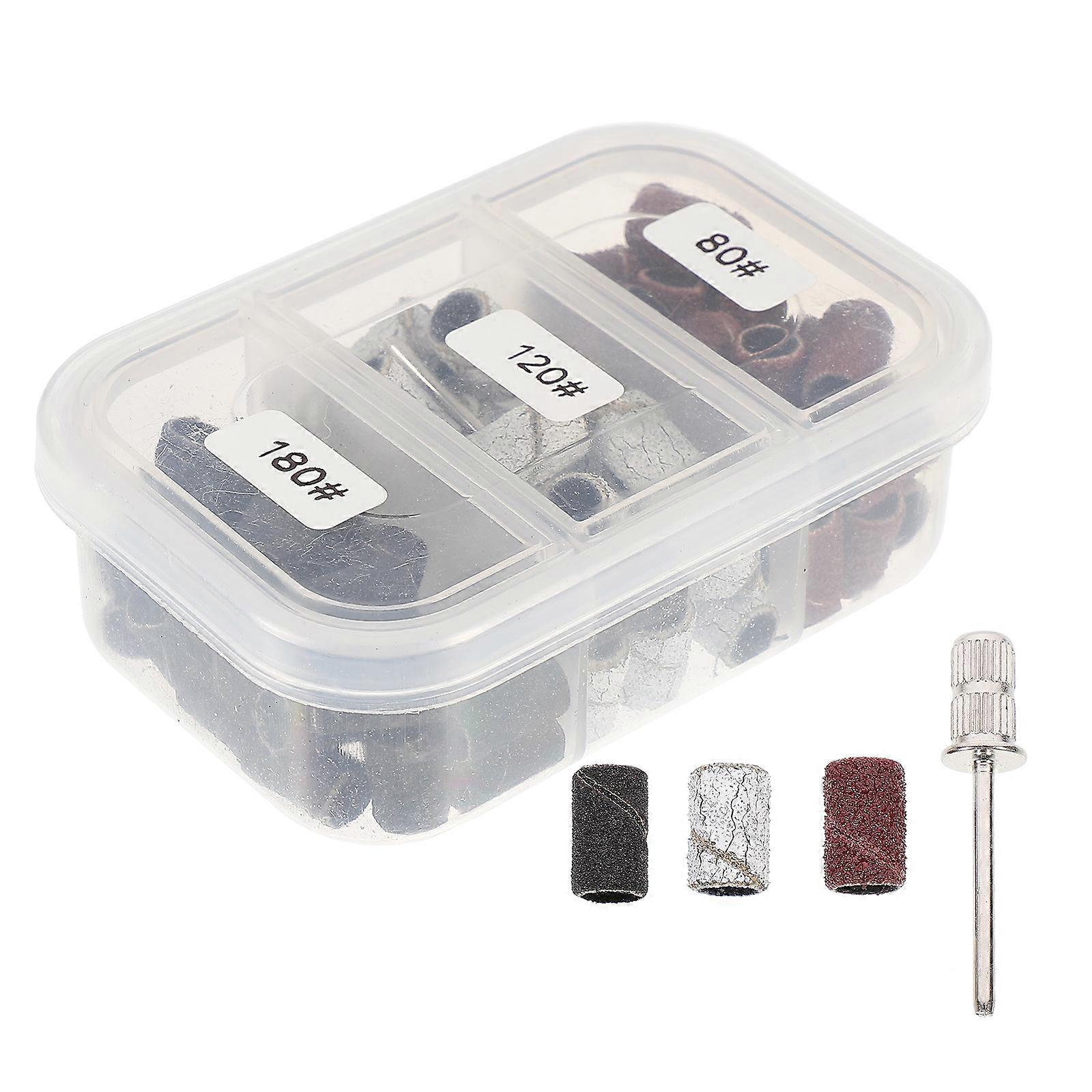 Manicure Polishing Sanding Bits For Drill 75Pcs Nail Polishing Heads Designed For Home Use Easy To Use Compact White Quality