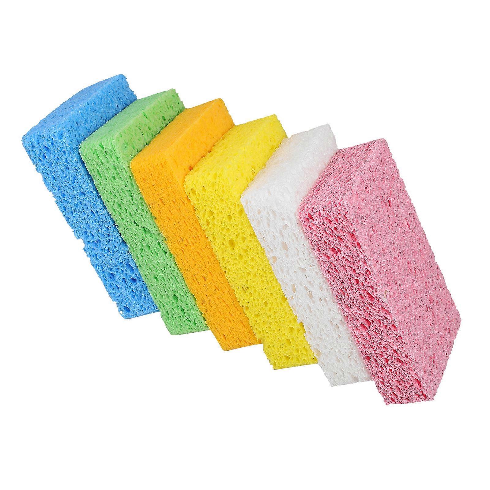 6pcs Reusable Dish Washing Sponges for Kitchen Cleaning – Scrubbing Sponges for Pans, Bowls, and Cups