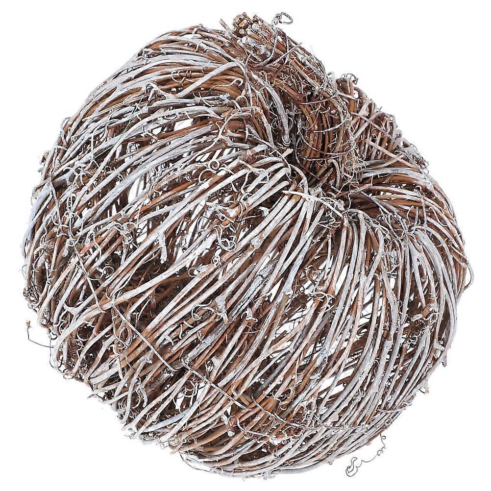 Pumpkin Figurines Table Decor Rattan Halloween Home Party Decoration 25x25cm 1Set