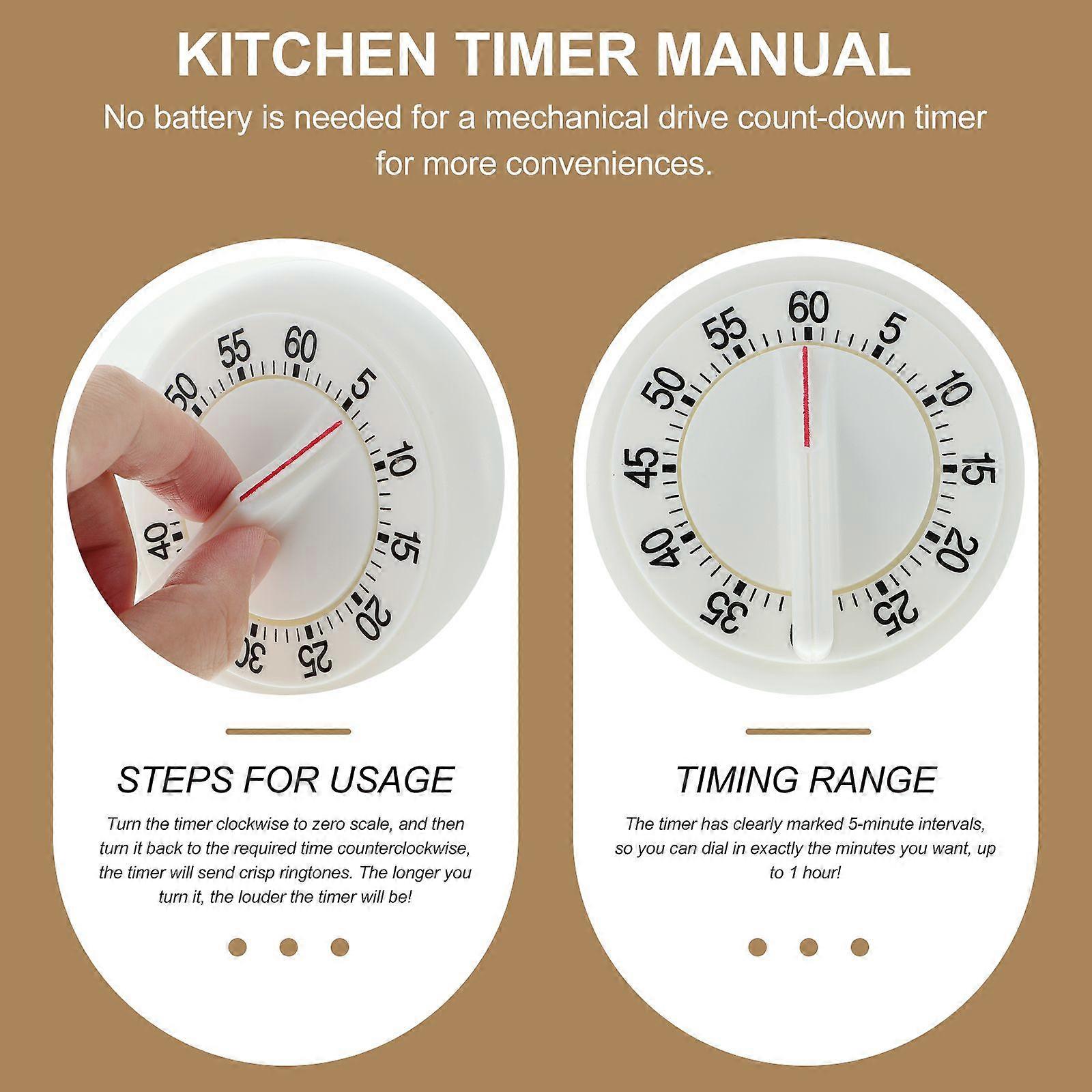 Minute Minder Timer Mechanical Manual Timer Home Kitchen 60 Minute Timing Tool