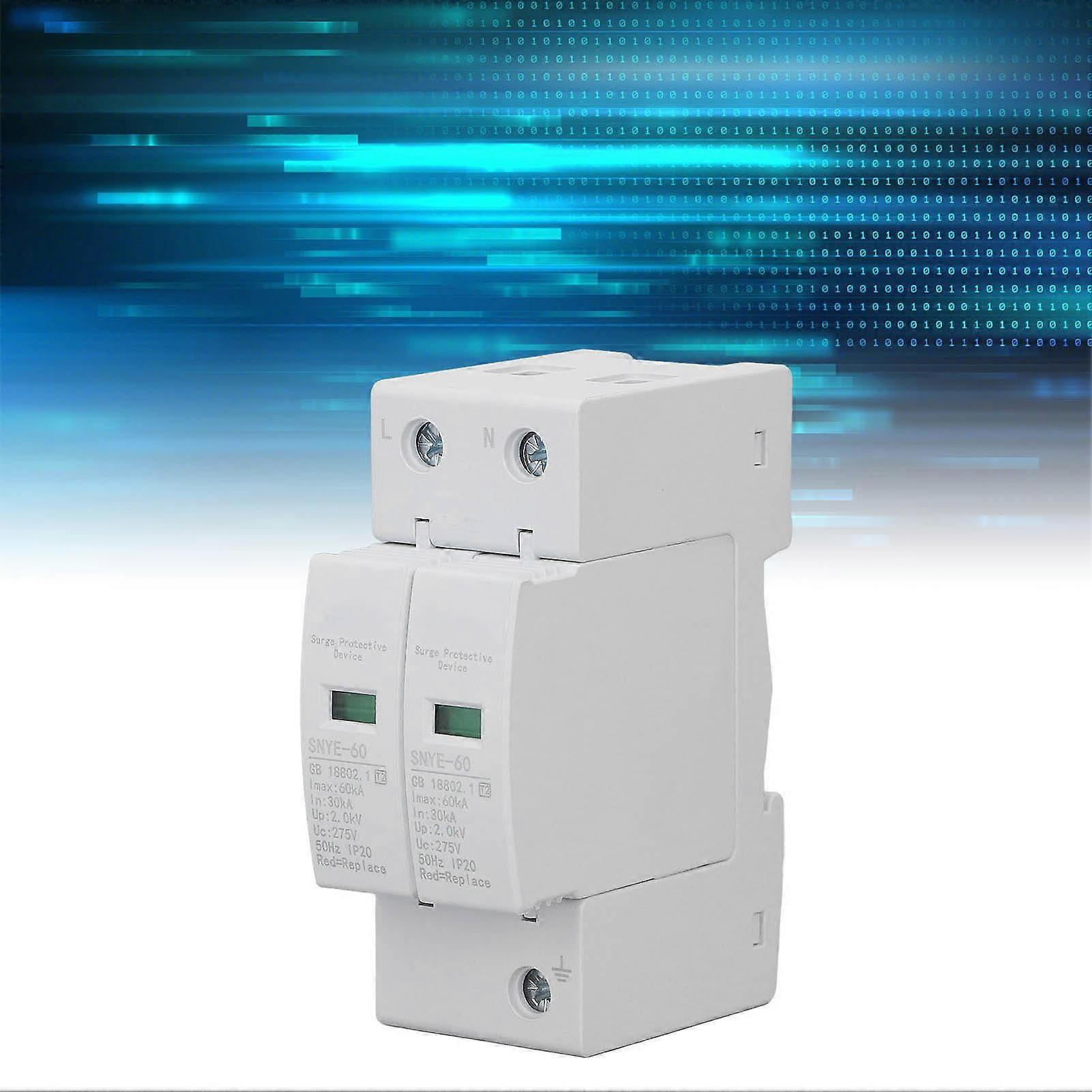 White Distribution Box Surge Protection Device IP20 Safe Simple Combiner Box Voltage Surge Arrester 60KA 2P 275V 