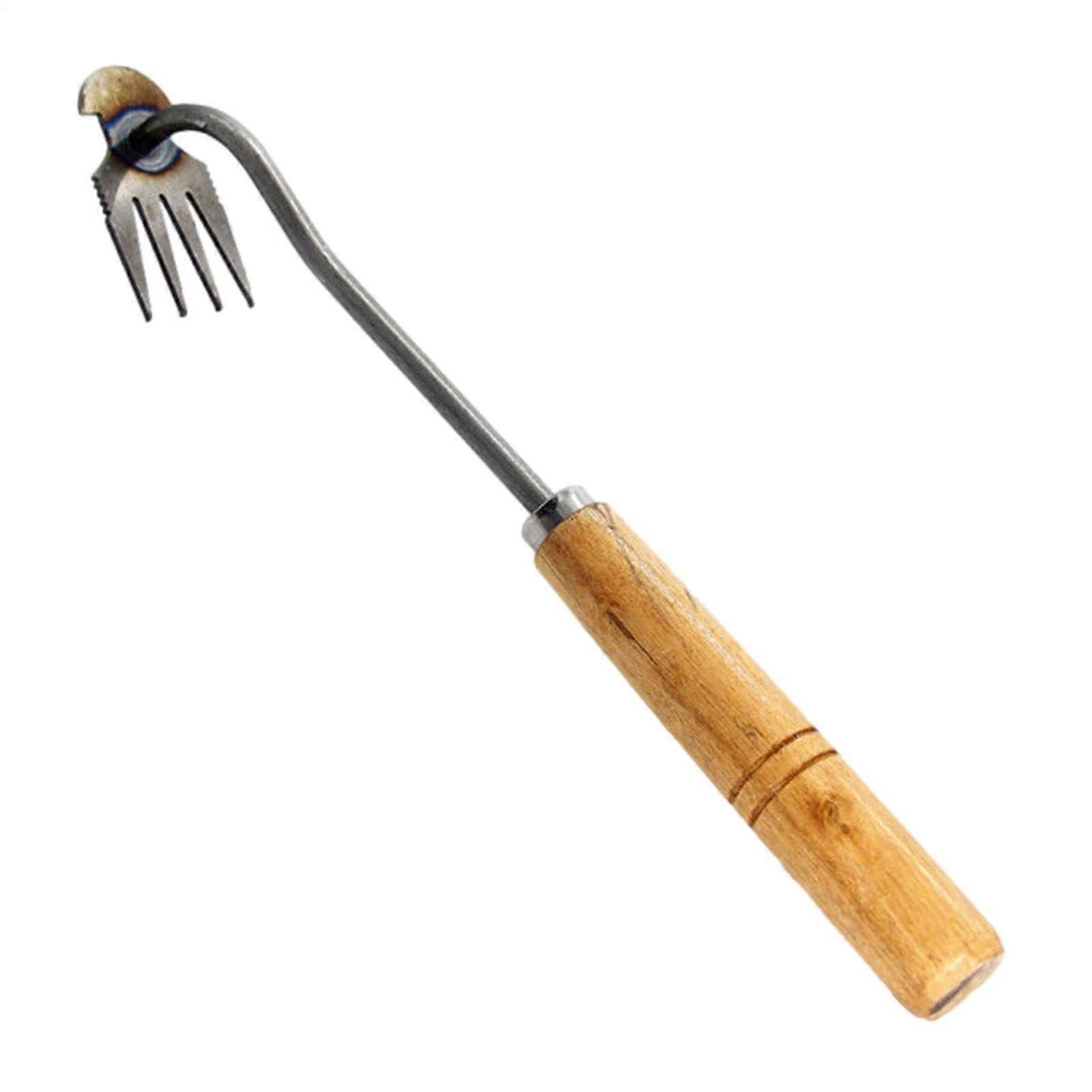 Weed Puller Tool for Garden, Handheld Weeding Fork with Long Handle, Durable Root Remover, Effective Crack Cleaner and Weeder