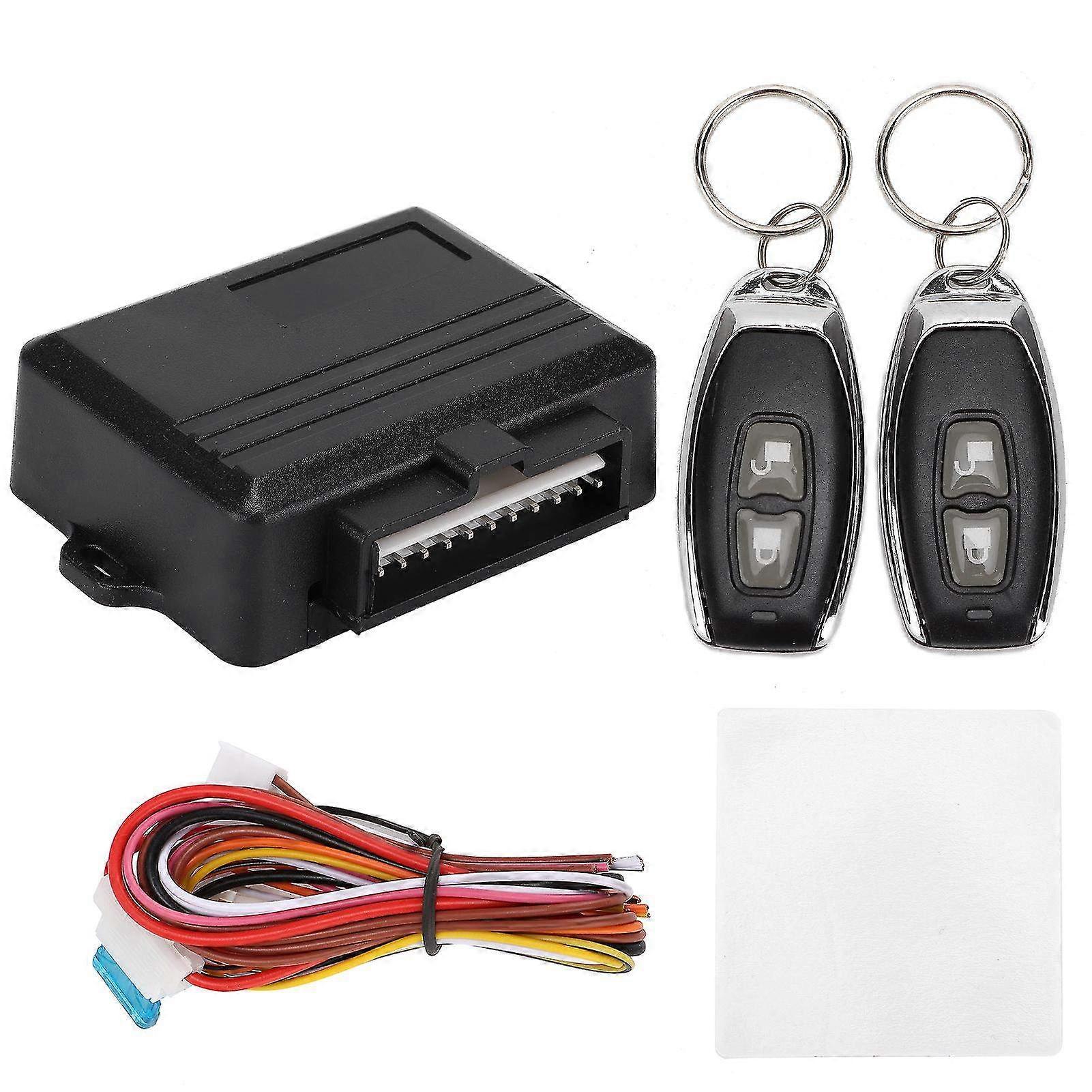 12V Universal Car Remote Central Locking Kit - 433.92MHz Keyless Entry System for Door Lock & Unlock Automation