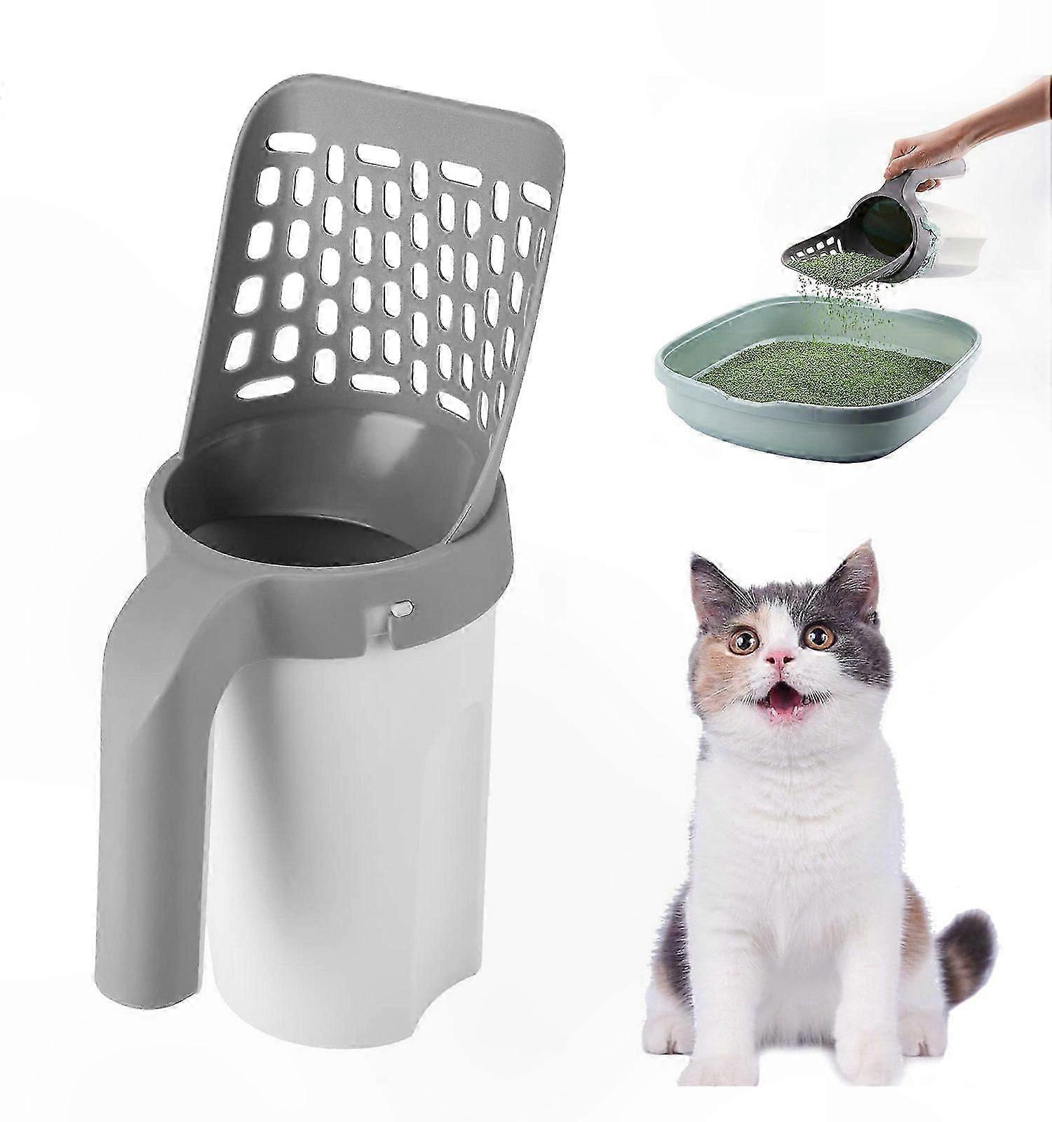 2-in-1 Cat Litter Box with Removable Shovel for Easy Cleaning and Waste Management Solution