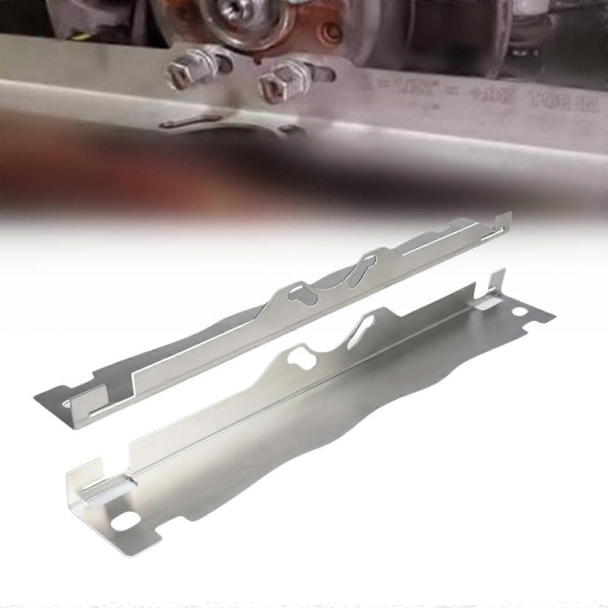 Robust toe alignment tool plates, stainless steel wheel alignment tool with hanging holes (silver, 2pcs)