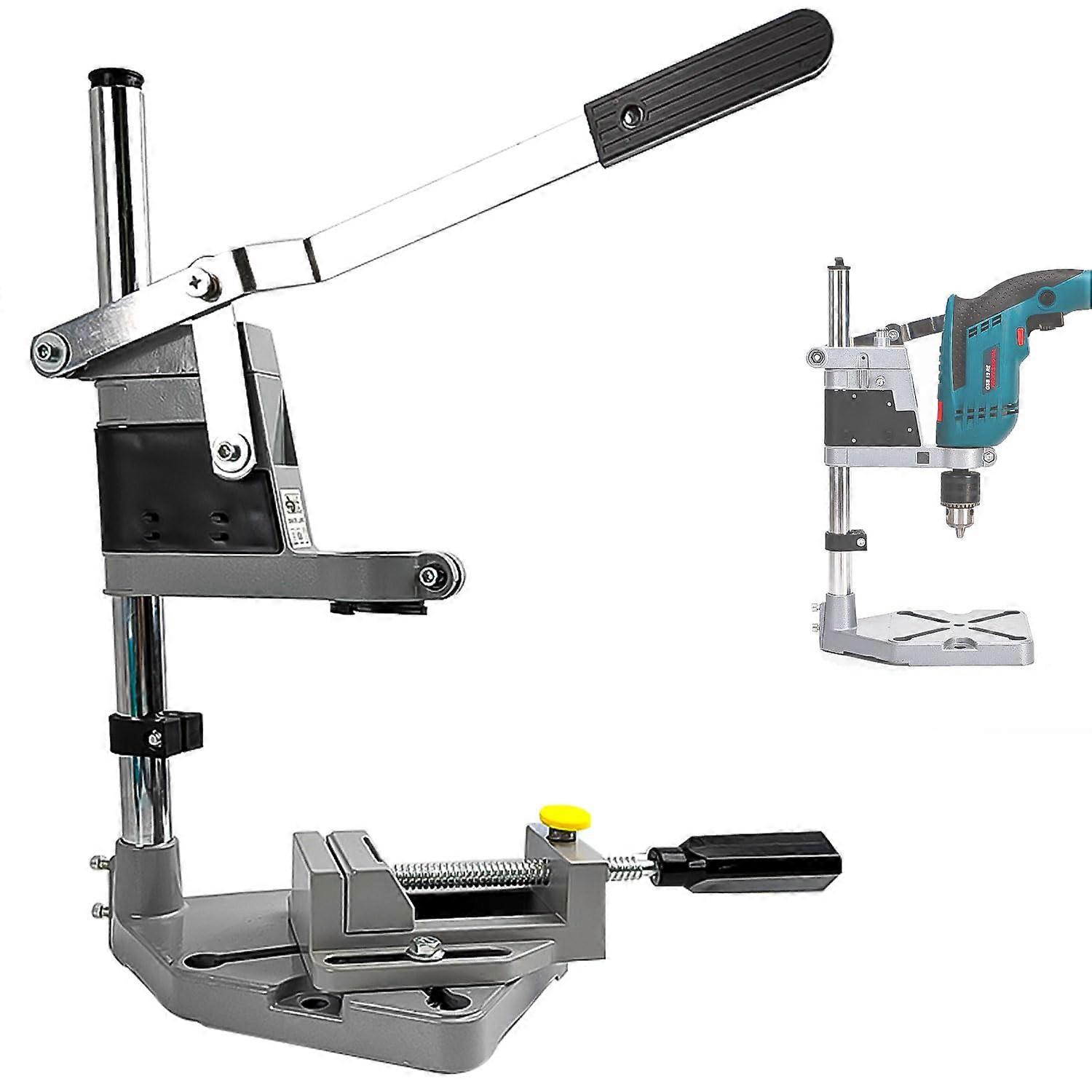 Drill Stand Adjustable Multifunctional with 43mm Clamping Hole Diameter for Precision Drilling and Flat Jaws