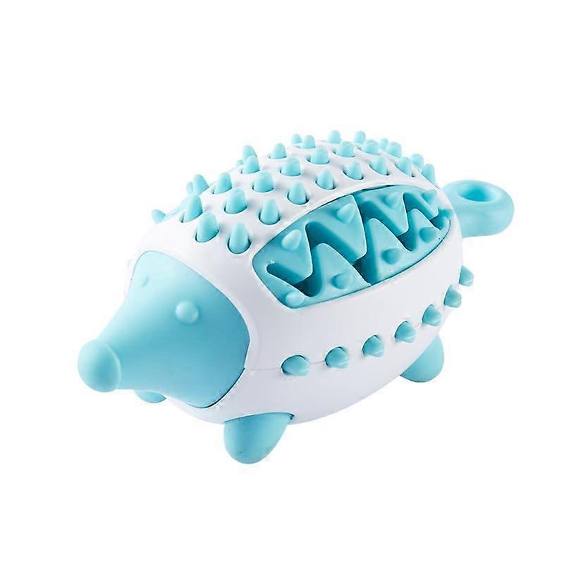 Hedgehog Treat Dispensing Toy, Interactive Dog Food Puzzle, Chew Toy And Teeth Cleaning Ball, Durable TPR Material Blue
