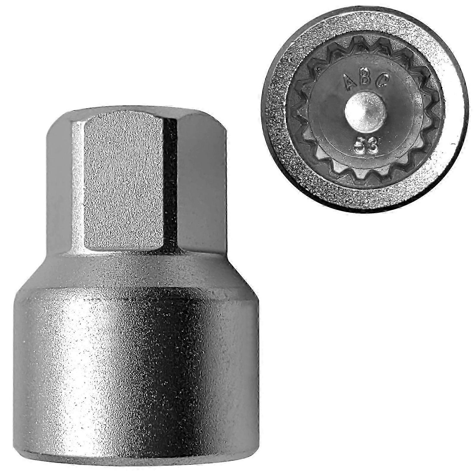 Wheel Locking Nut Key Replacement for Porsche, 53 Thick~walled Wheel Lock Nut Socket Adapter, Wheel Anti~Theft Lug Nut Removal Tool MK6579