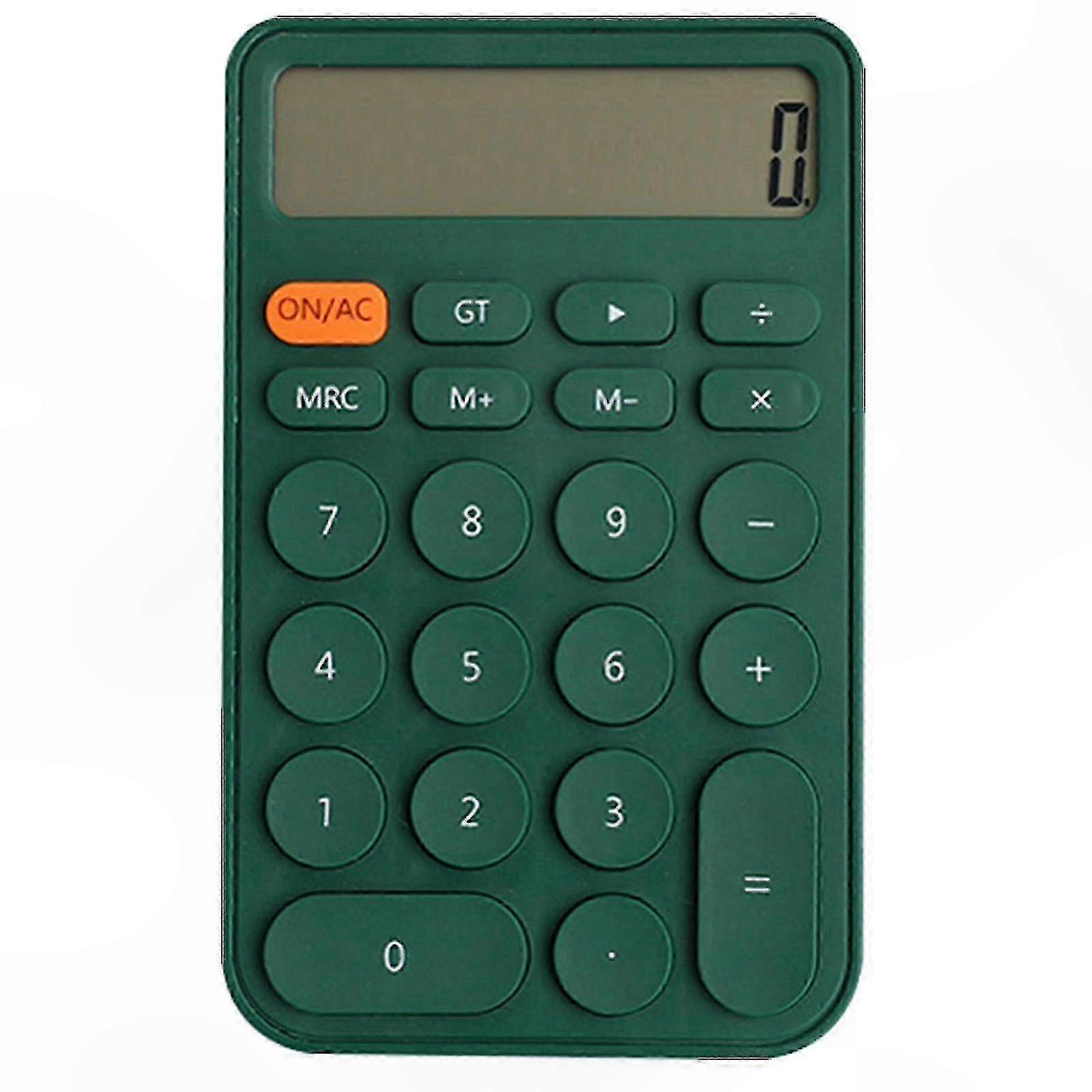 Mini LCD Display Calculator, 12-Digit Portable Basic Handheld Device for Students and Office Use, Candy Colored Compact Design