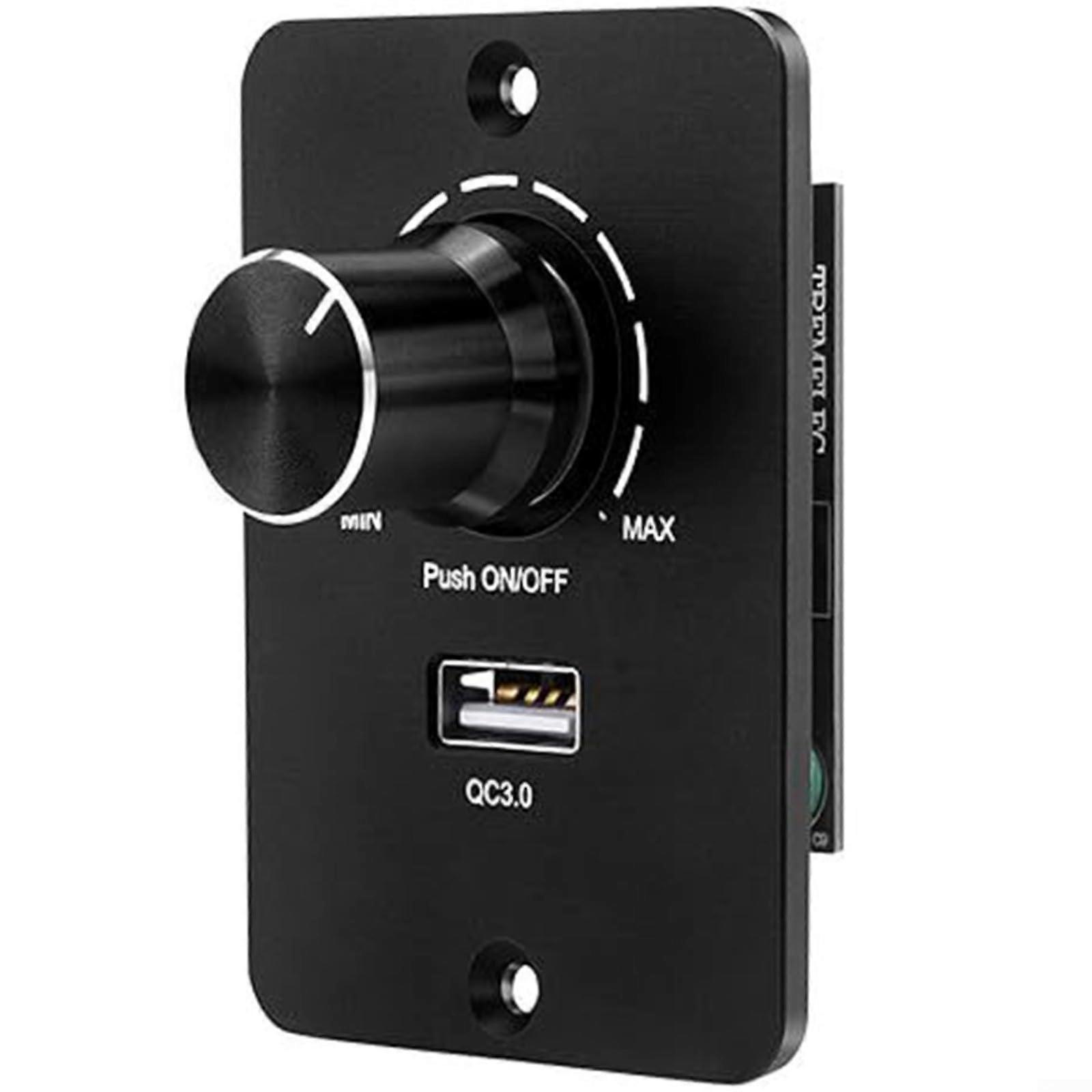 12V/24V DC Dimmer Light Switch, RV Single Dimmer Light Switch, 5A PWM Campervan Light Switch QC 3.0