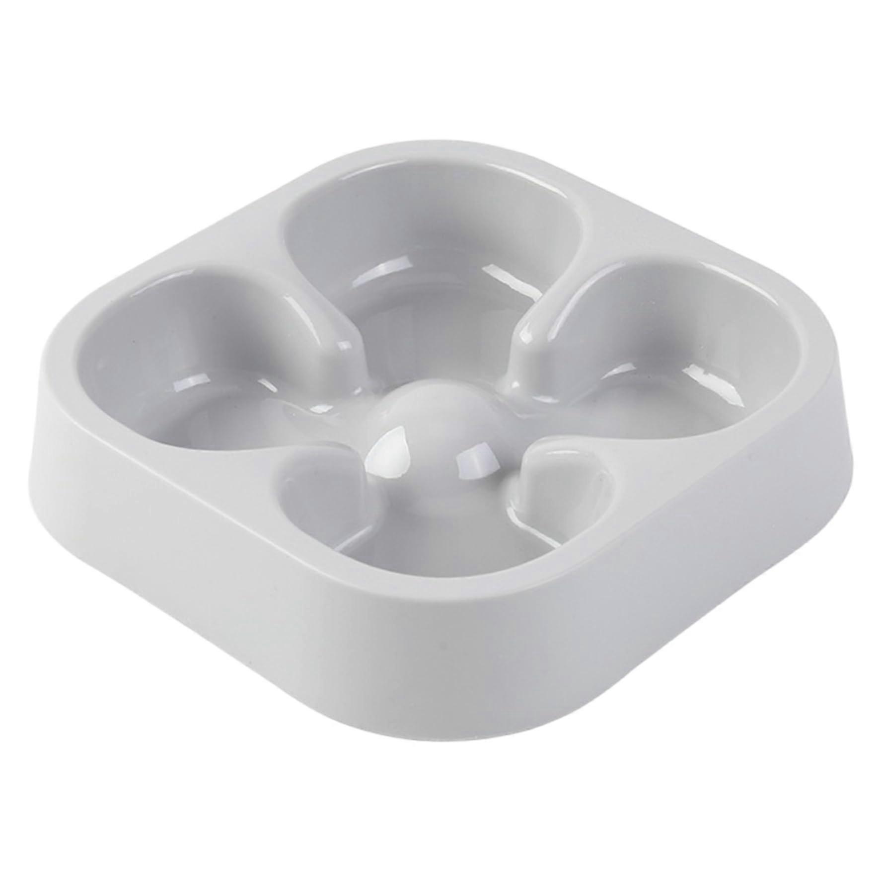 Dog Dishes to Slow down Eating, Antichoking Safe Plastic Slow Feeder Dog Bowls, FourLeaf Clovers Shaped Food Bow for Indoor Cat Pet, Basic Bowls