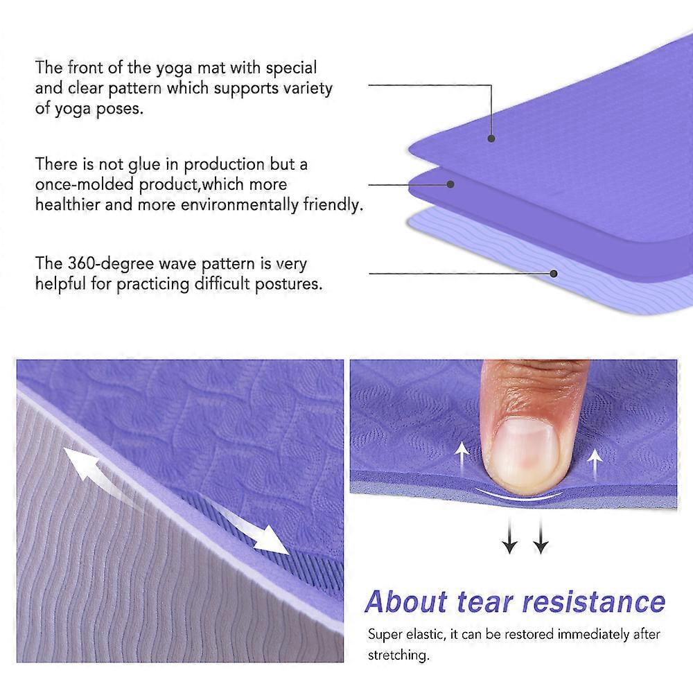 yoga mat 1/4 inch TPE