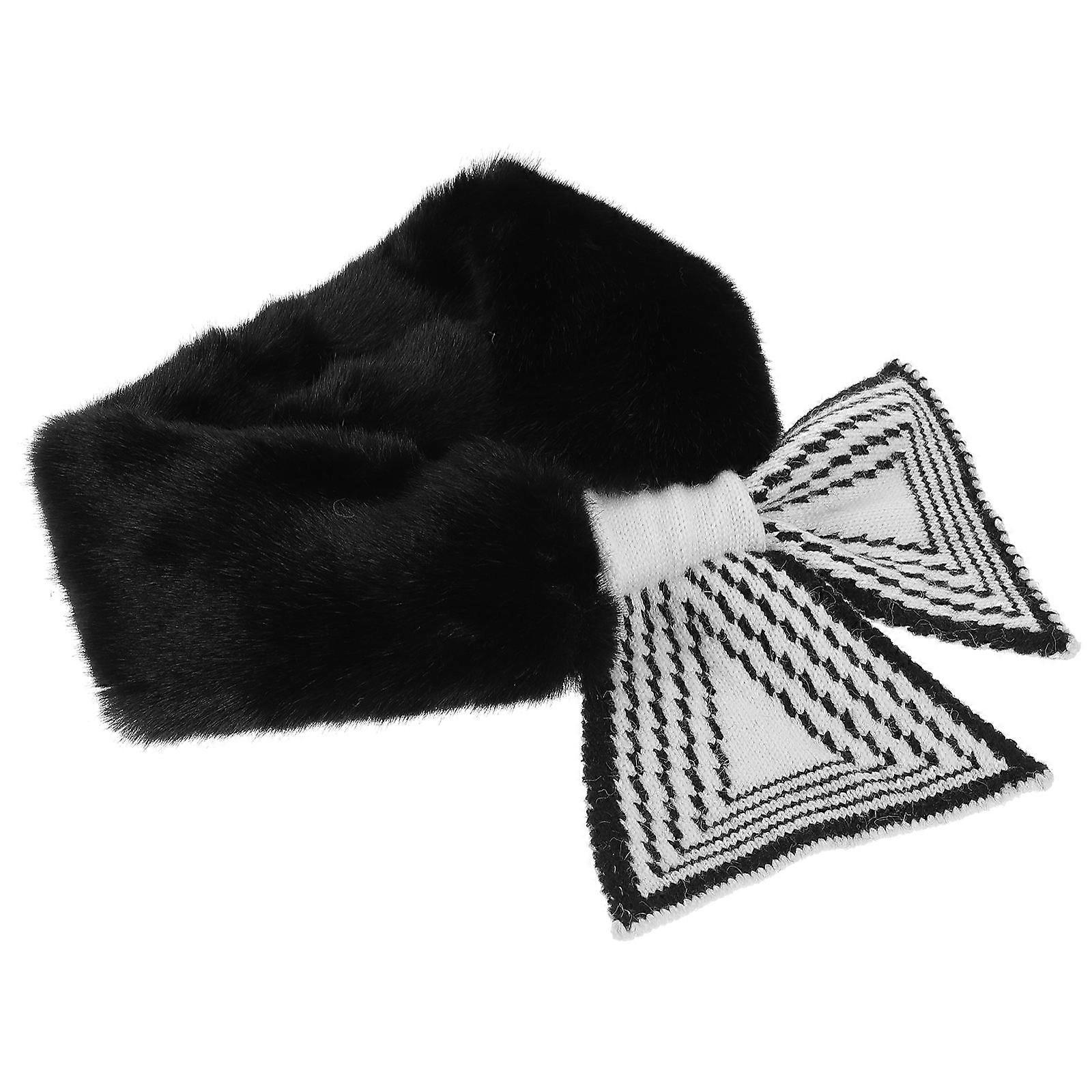 Women's Plush Winter Scarf for Cold Weather Black Neck Wrap Durable and SkinFriendly 67 x 12 Inches