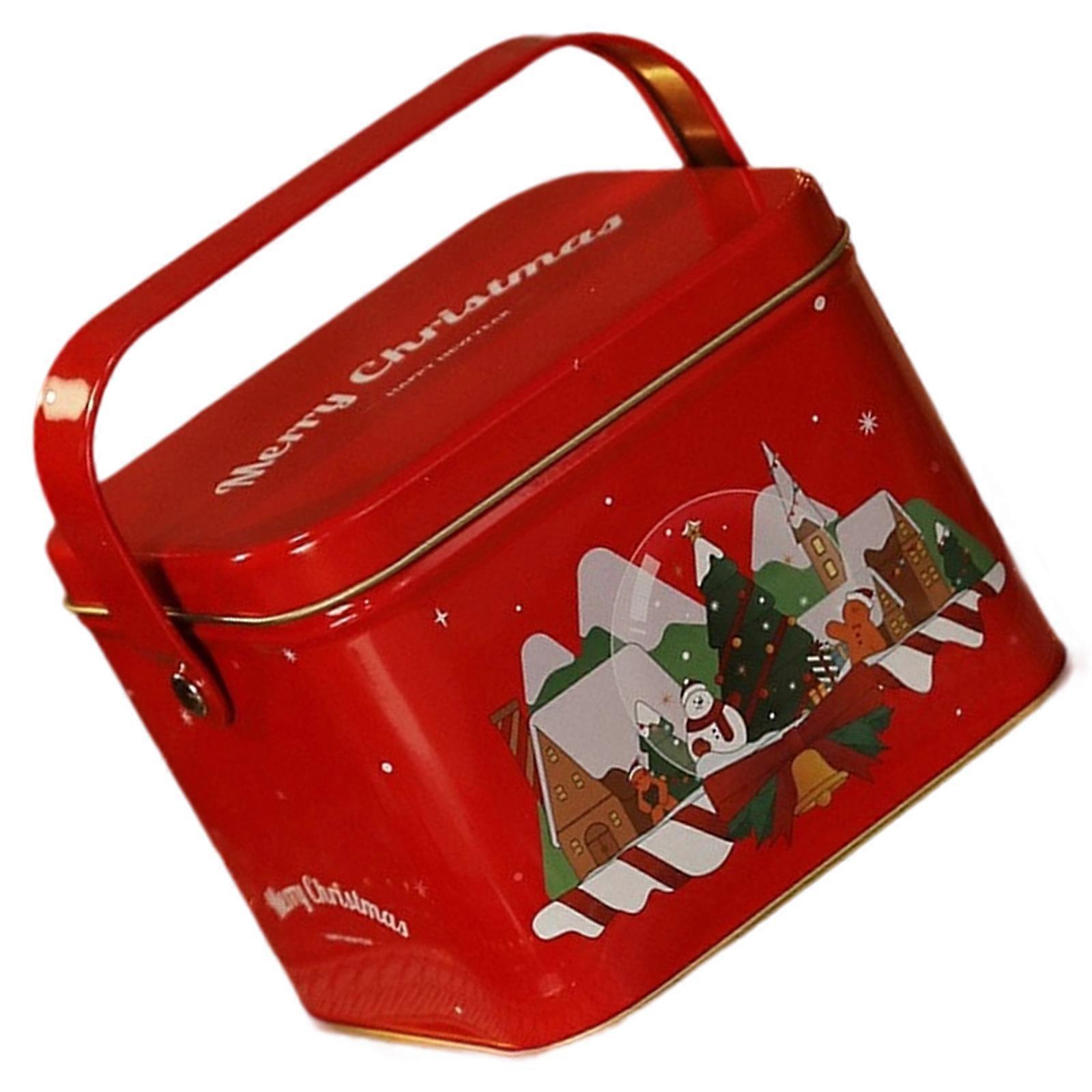 Round Recycled Metal Holiday Gift Box Easy Opening Lid Perfect For Festival Event homes Storage Creative Customizations Multicolor