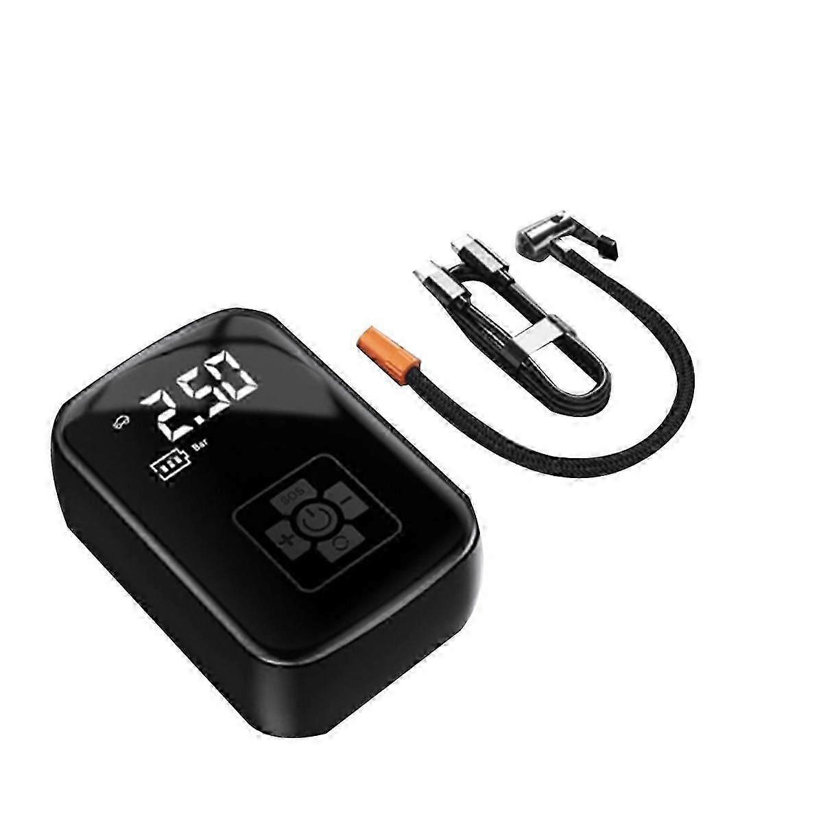 Car Mounted Wireless Digital Display Inflation Pump Portable Wireless Air Pump Tire Inflator with Power Bank Function