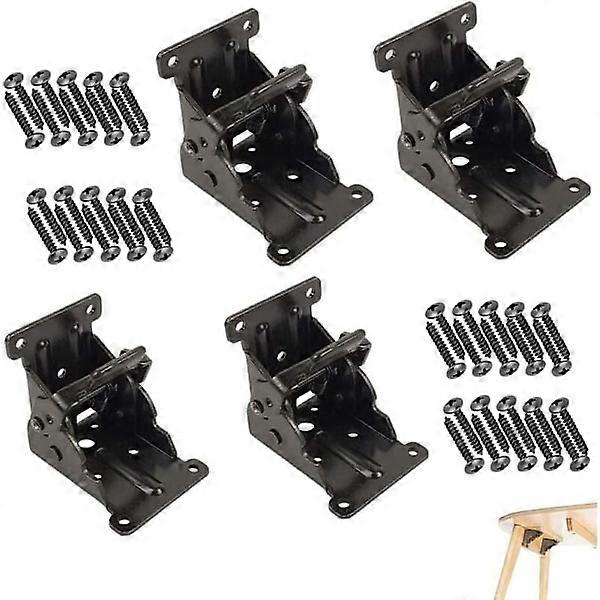 4pcs black nickel 90 degree folding self-locking hinge hinge folding accessories folding lock extension