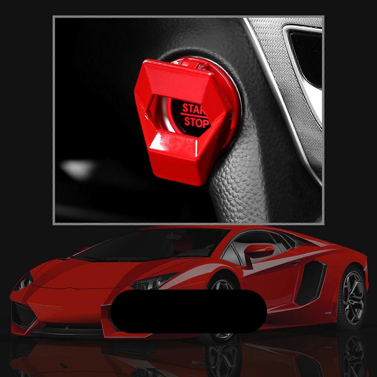 Engine Start Button Cover - Stylish Color Options, Durable Zinc Alloy, Easy Installation