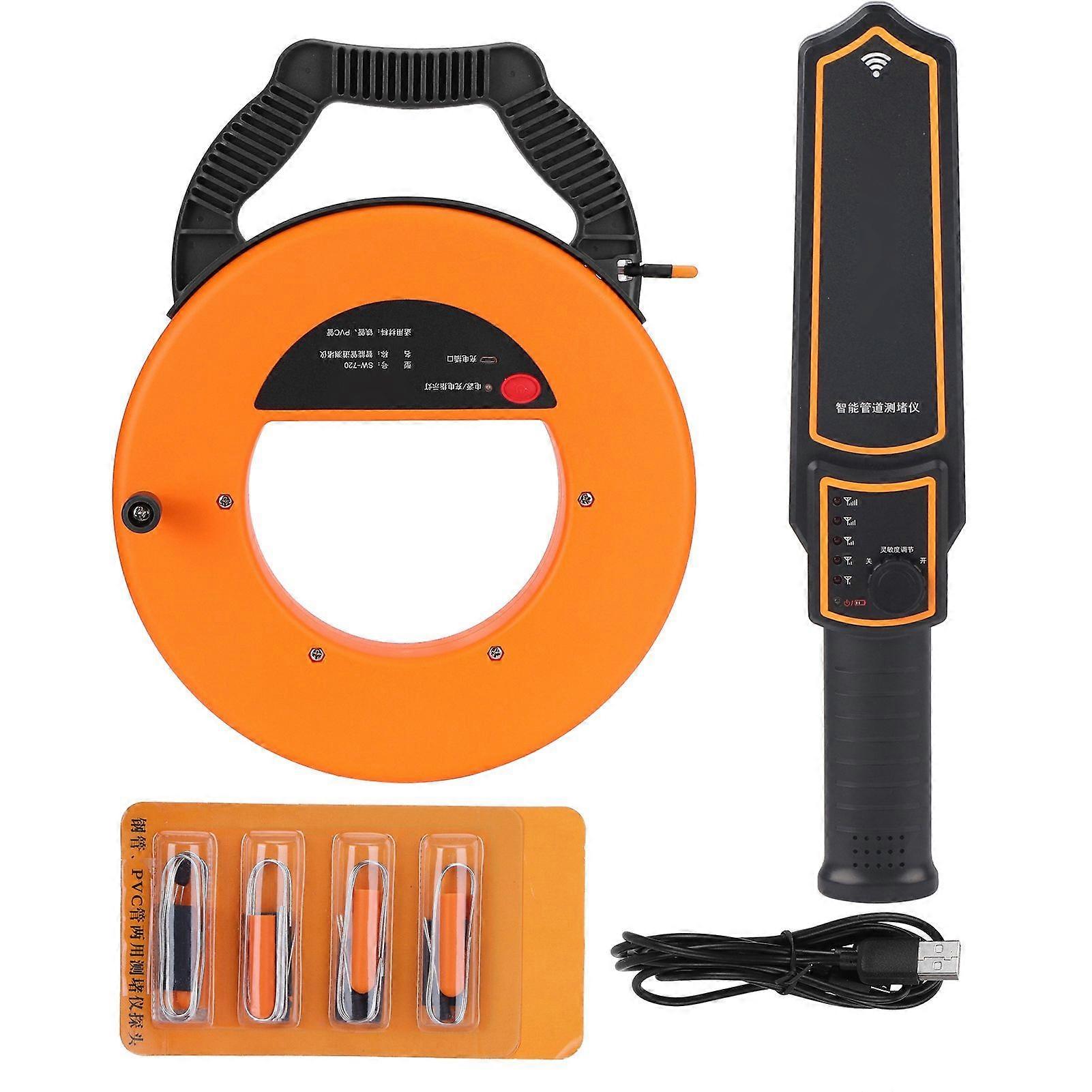 Wall Pipe Blockage Detector Scanner Diagnostic?Tool Steel/PVC Pipeline Plugging Tester