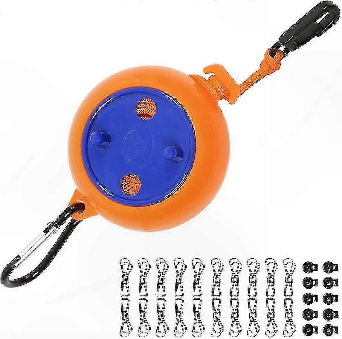 8m Extendable Clothesline for Outdoor and Travel, Portable Drying Solution with Secure Mounting