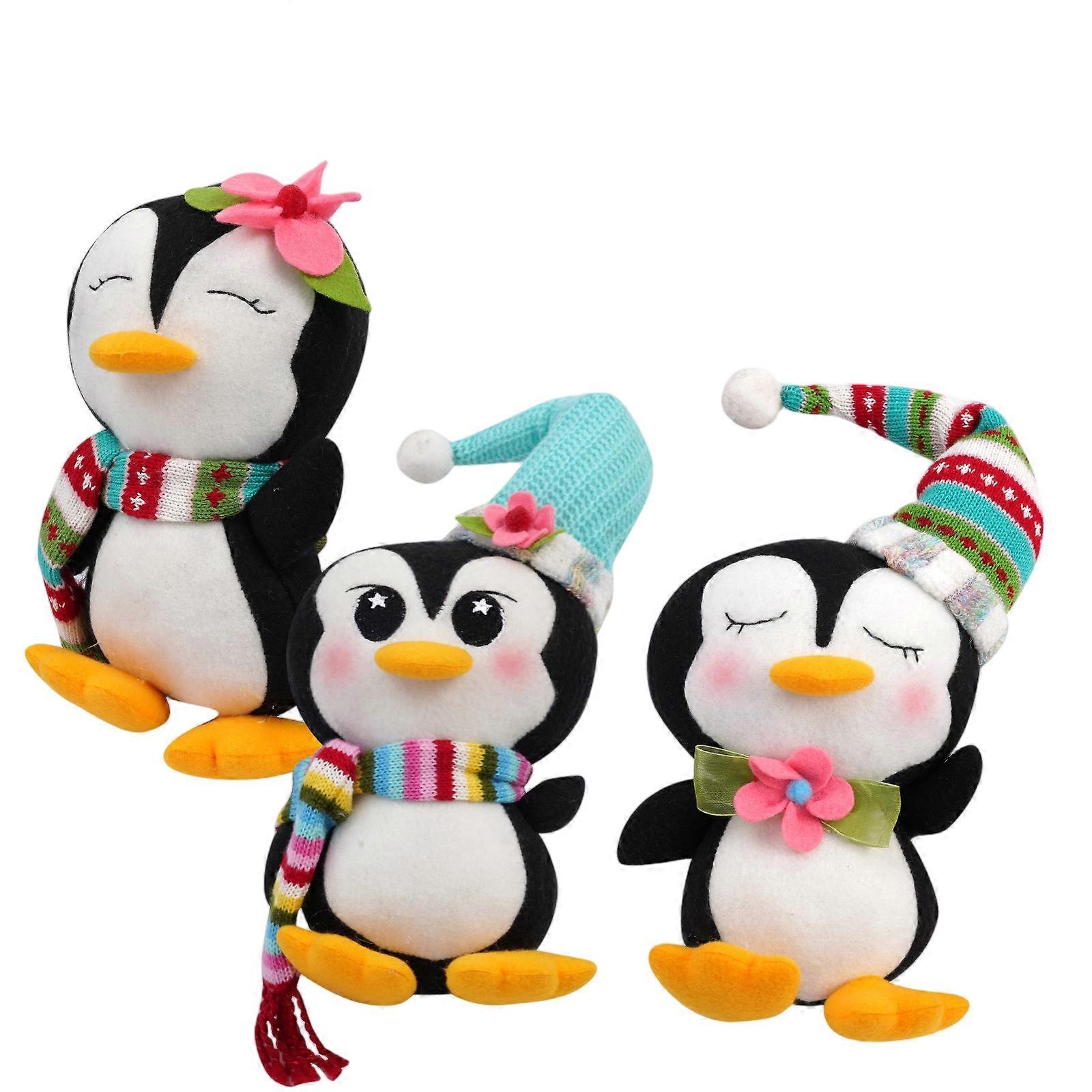 Three-penguin slide ornaments, exclusive for Christmas, suitable for multi-scene decoration