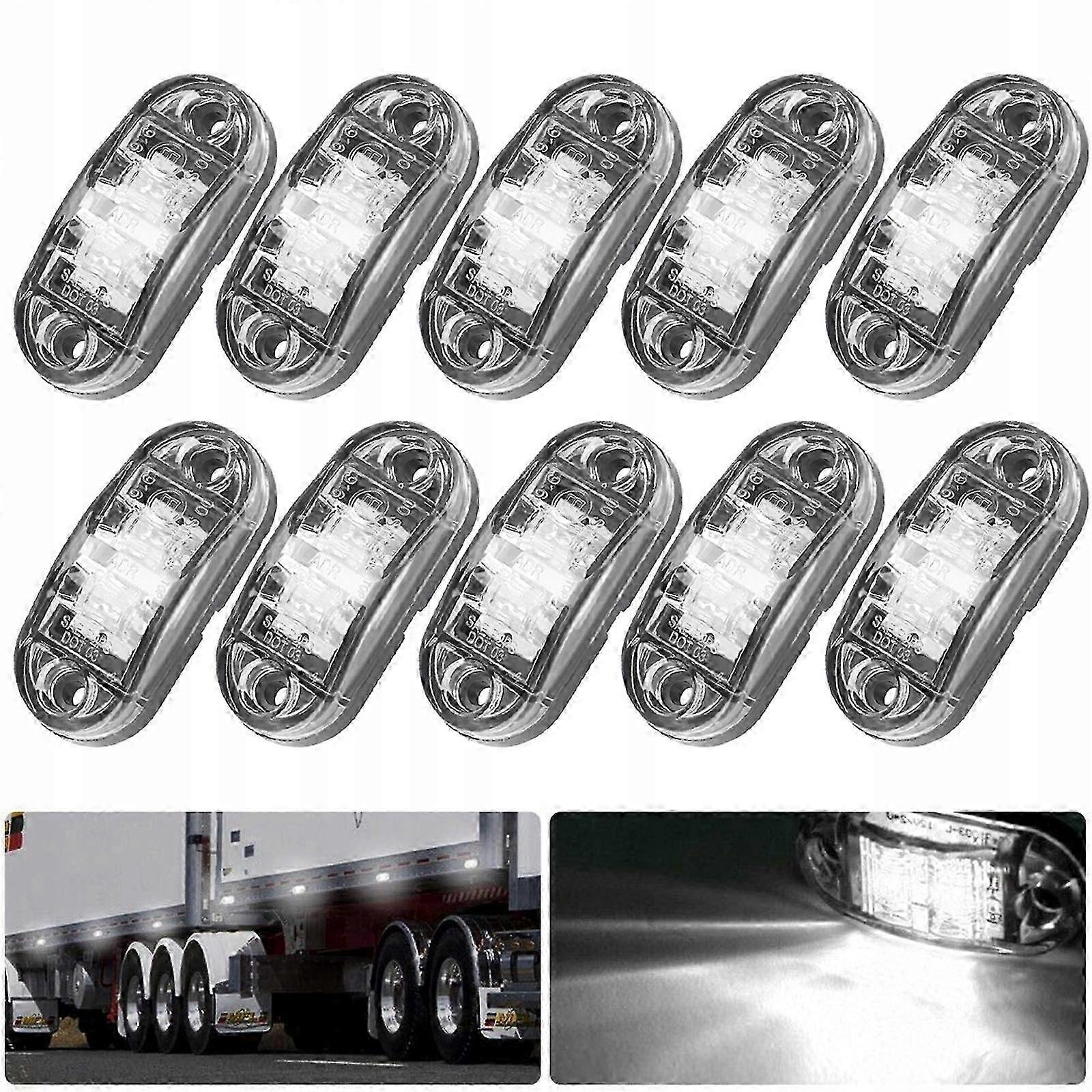10x Led Marker Lamp White+ Screw Set Cs fast