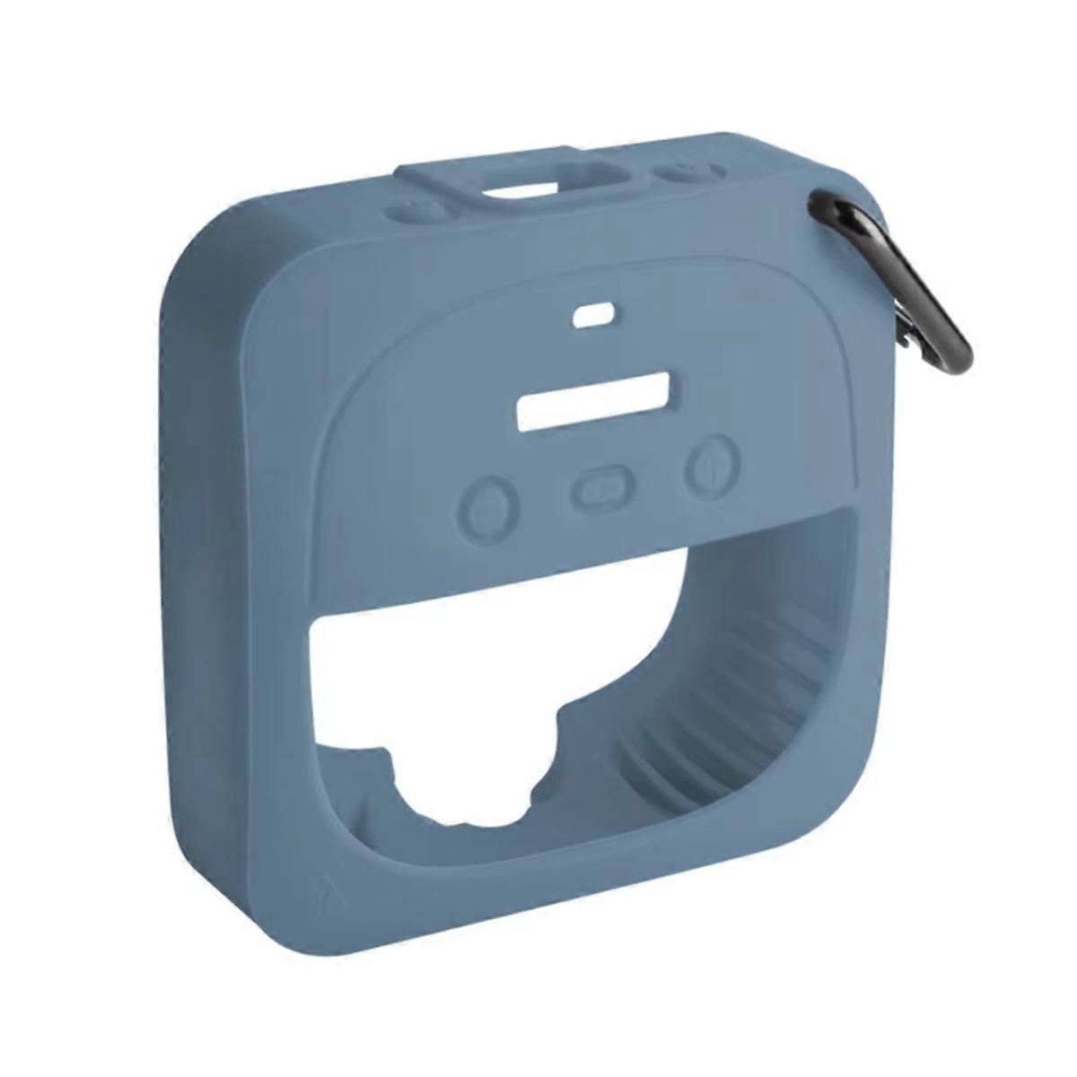 Silica Gel Sound Cover Buckle Audio Storage Sound Protection Shell for SoundLink Micro-Camping Light Blue