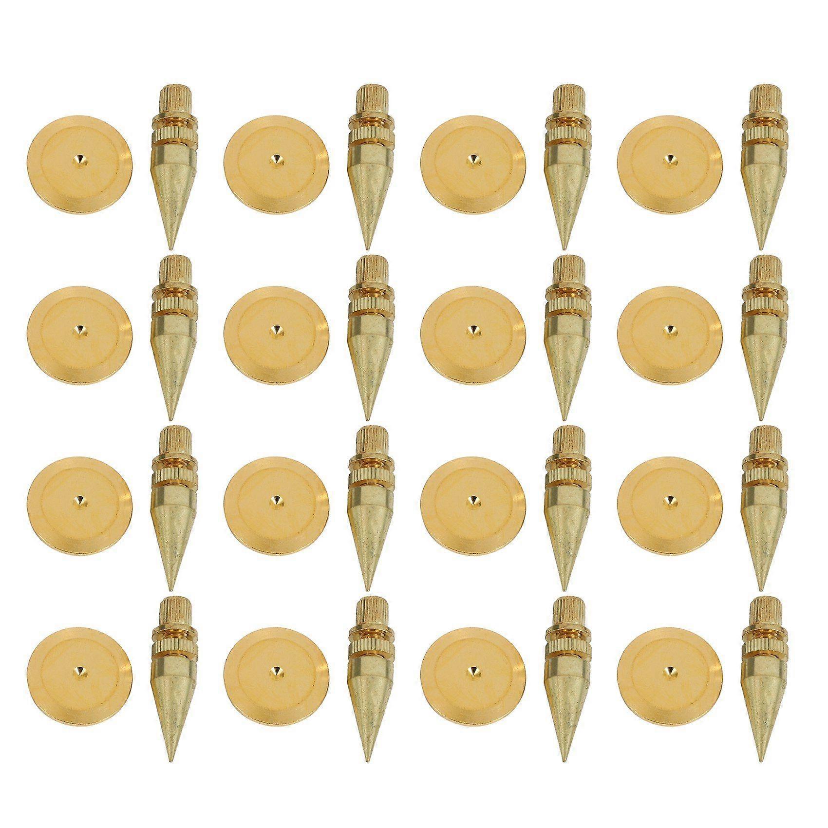 16 Pairs 6 x 36mm Copper Speaker Isolation Stand + Base Pad Feet Mat Speaker Isolation Speaker Isol