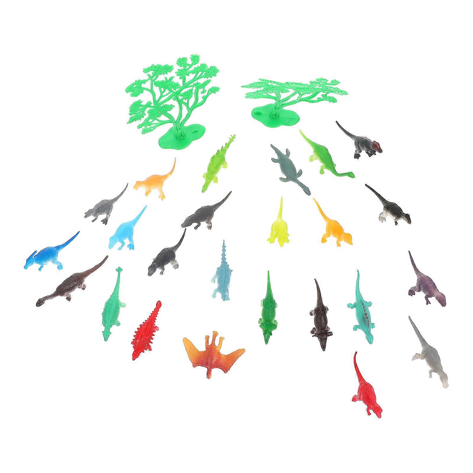 Children Use Mini Dinosaur Toys Simulation Dinosaur Toy with 24Pcs Set