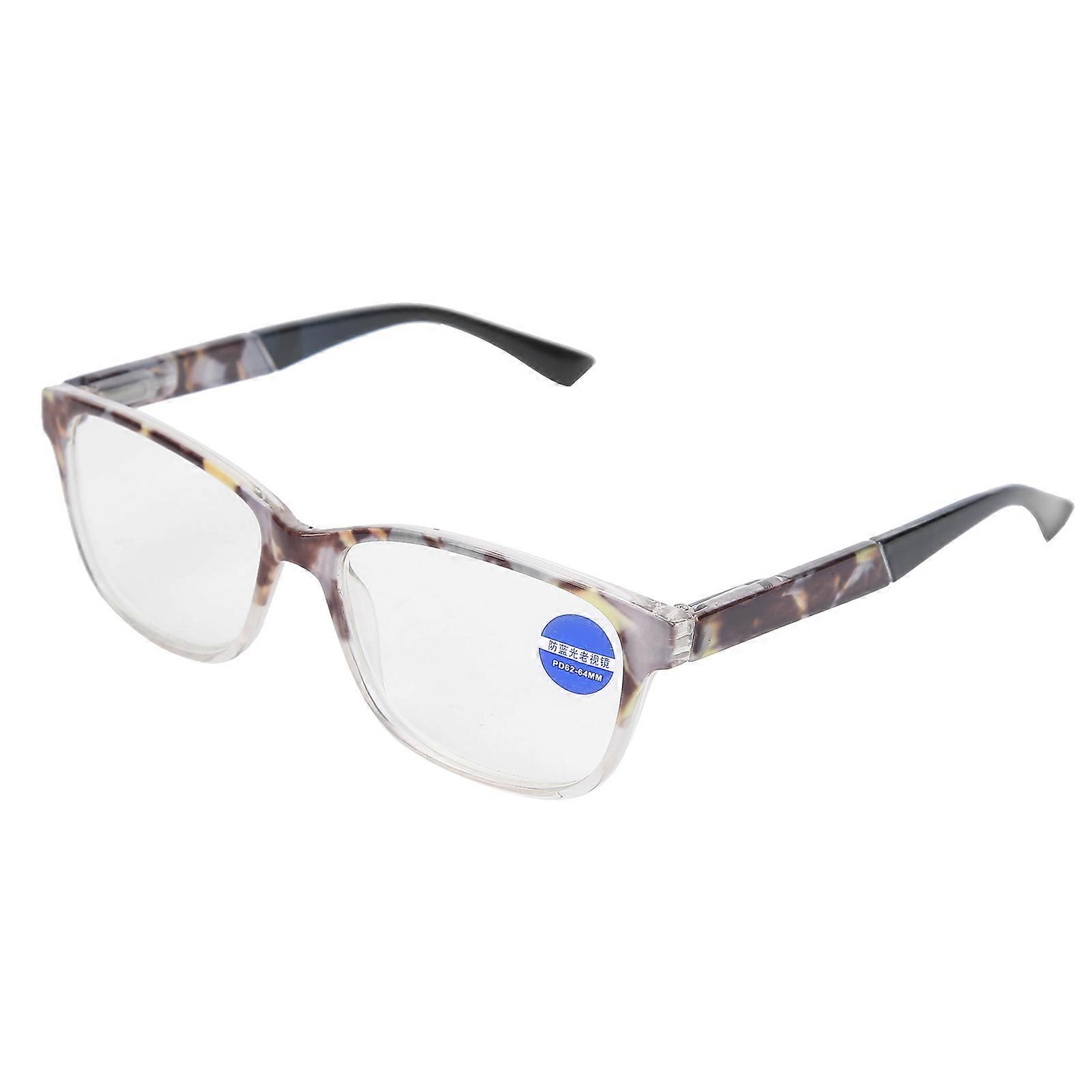Gray Pattern Frame Unisex Reading Glasses +200 Presbyopic AC