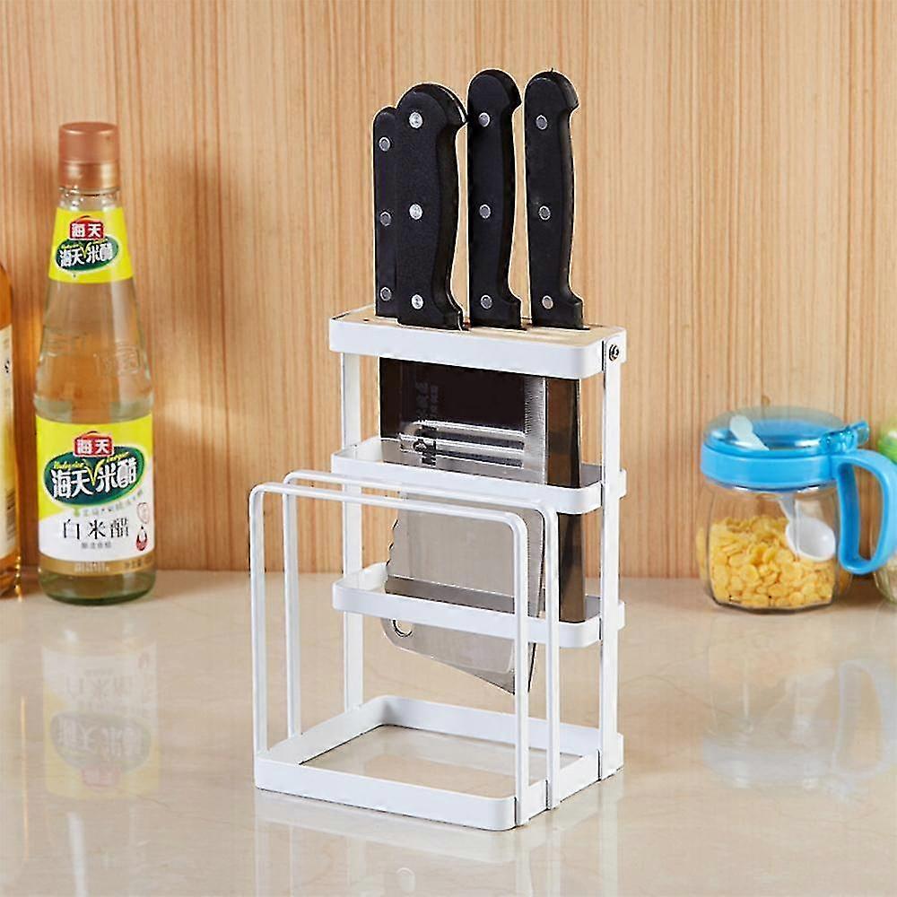 Homemiyn Multifunctional Kitchen Knife Holder Cutting Board Rack Kitchen Storage Rack
