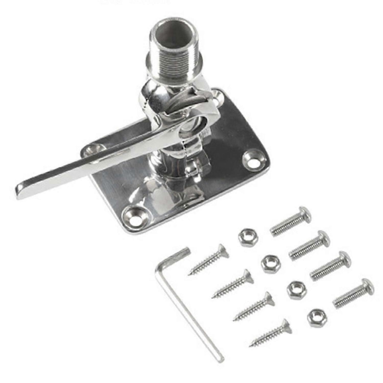 Marine VHF Antenna Mount, Adjustable Base Bracket Holder for Boats