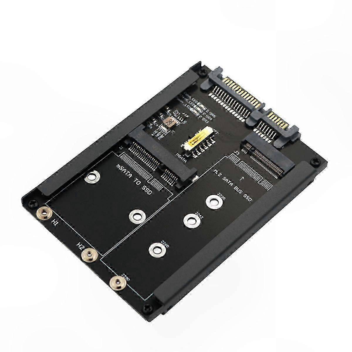 2.5 SATA Adapter with Enclosure for M.2 NGFF SATA3 SSD, Supports MSATA and B+M Key Converters