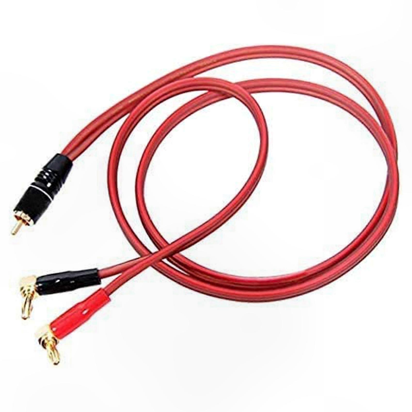 2m OFC HiFi Speaker Wire with Banana Plug to RCA Male Connector (2 Banana) for o Connection