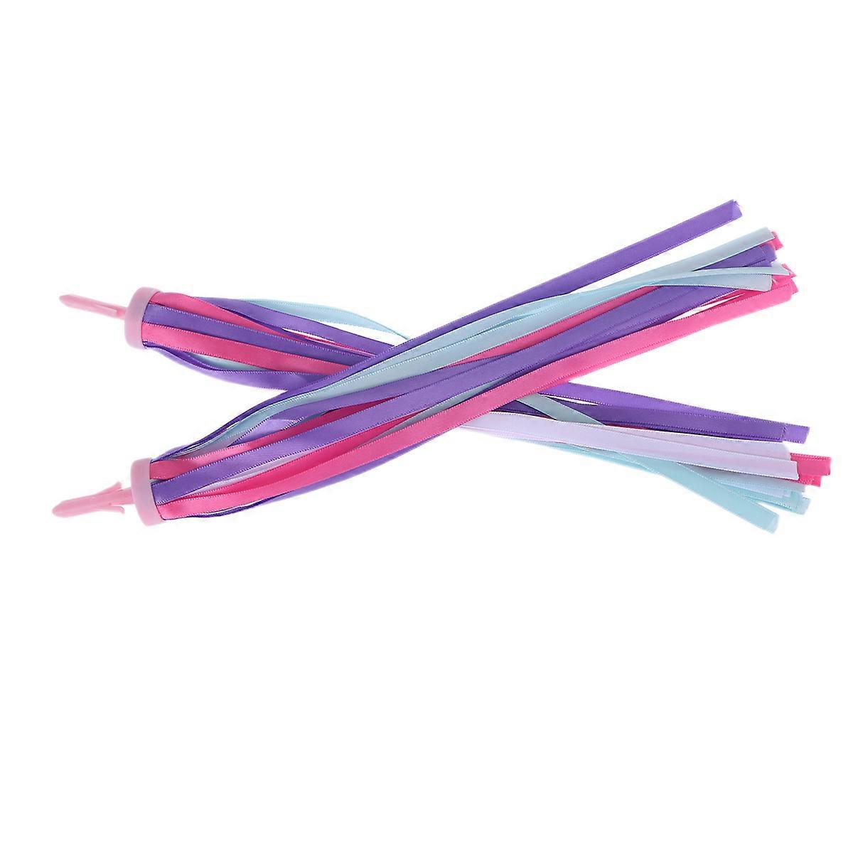 Children's Bike Handlebar Streamers for Use Two Pair Purple Tassels