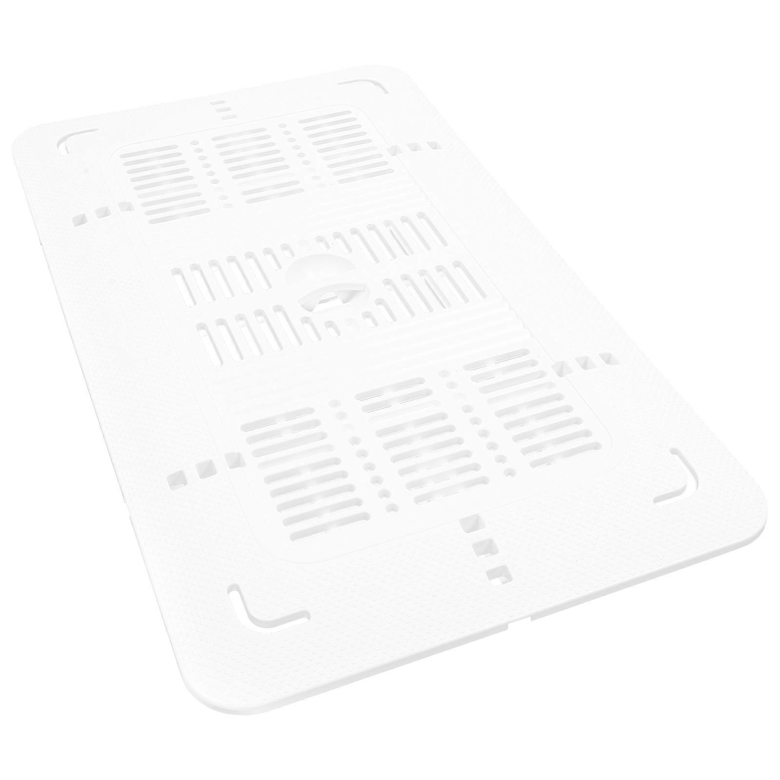 Squatting Toilet Replacement Lid for Toilet White ABS Material with Hole Design
