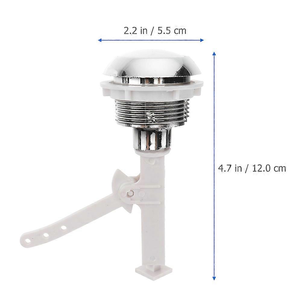 Toilet Flush Button ABS Single Push Button for Toilet 5Pcs Silver Set