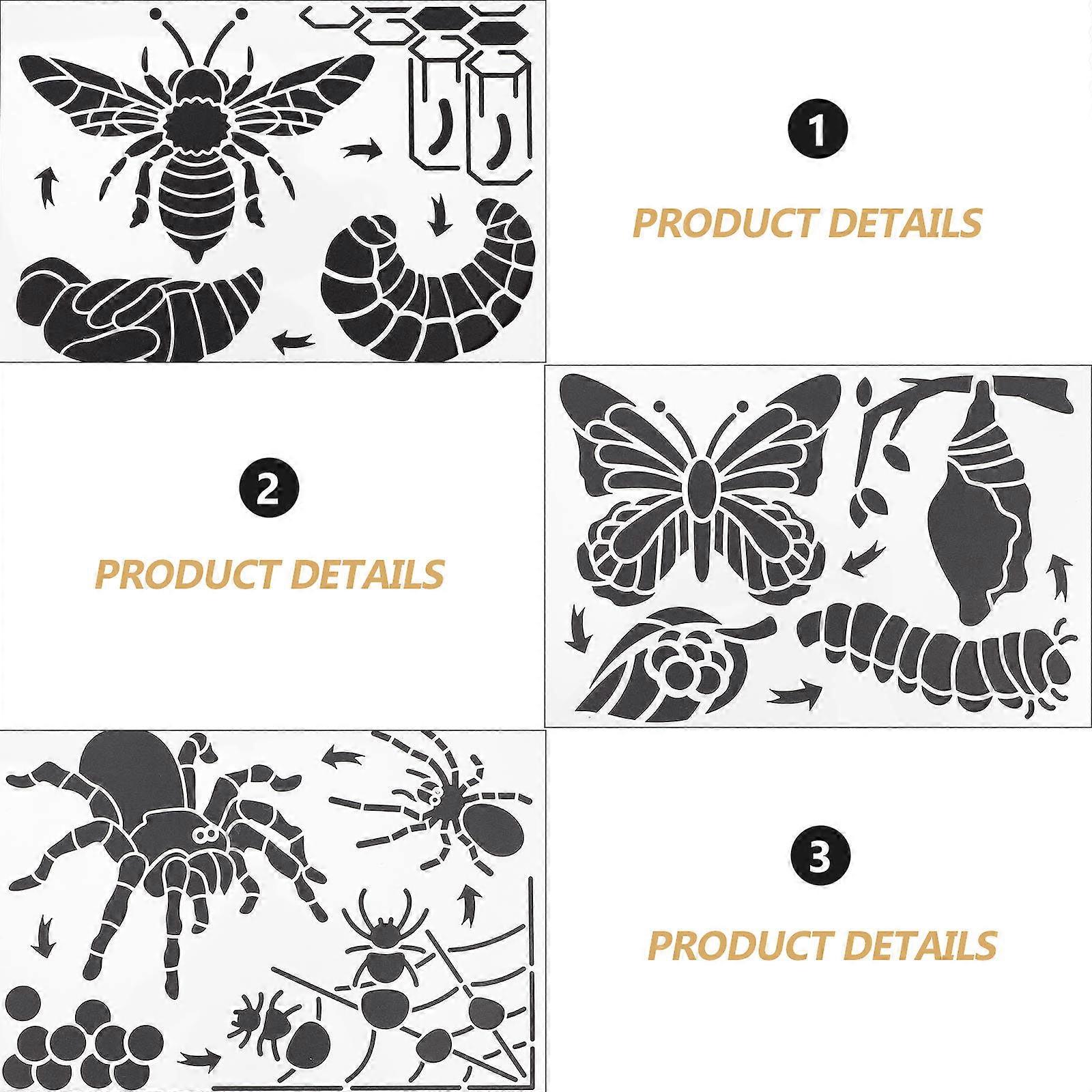 Drawing Stencil for Child Art Craft Stencils for White Pet Material 8 Sheets
