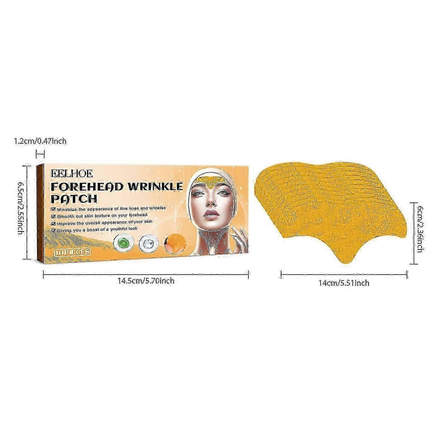 EELHOE 10PCS Forehead Wrinkle Tightening Patches Skin Firming and Smoothing Patch Anti-Aging Wrinkle~A