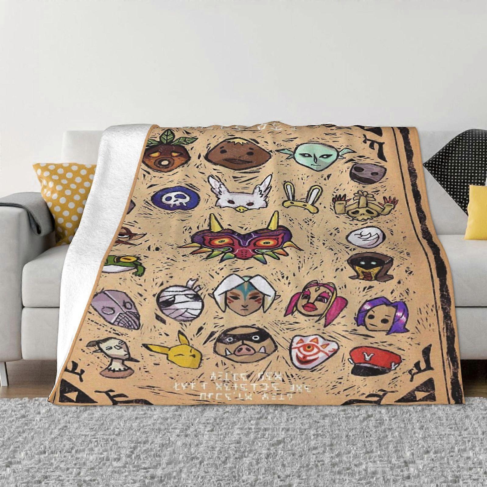 n1413 The Legend of Zelda Filt Super Soft Throw Blanket, Varm Lätt Plysch Filtar ju1413