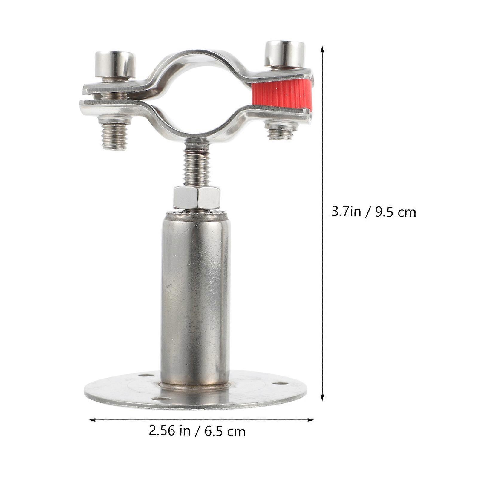 Stainless Steel Hose Bracket Clip for Adjustable Hose Clamp 2Pcs Silver