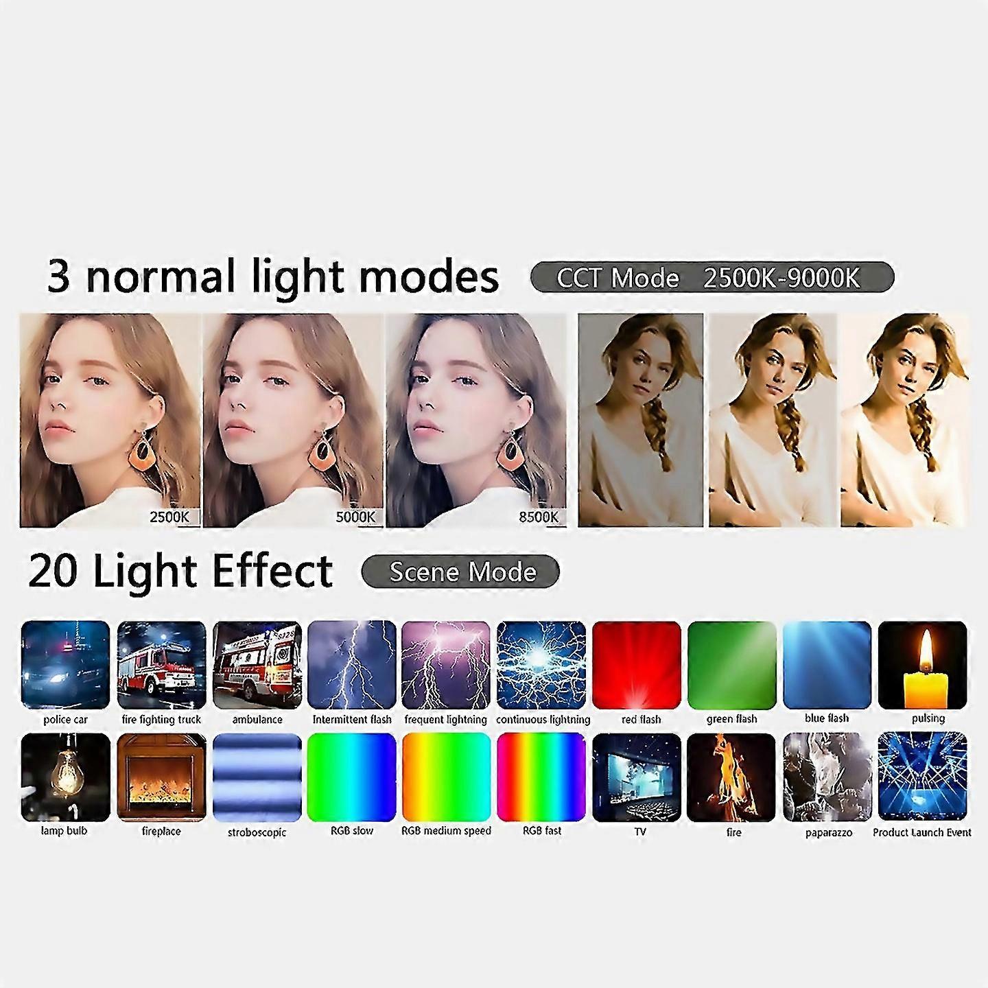 עבור 2500k9000k led rgb מצלמה אור צבע פלט וידאו אור ערכת שחור