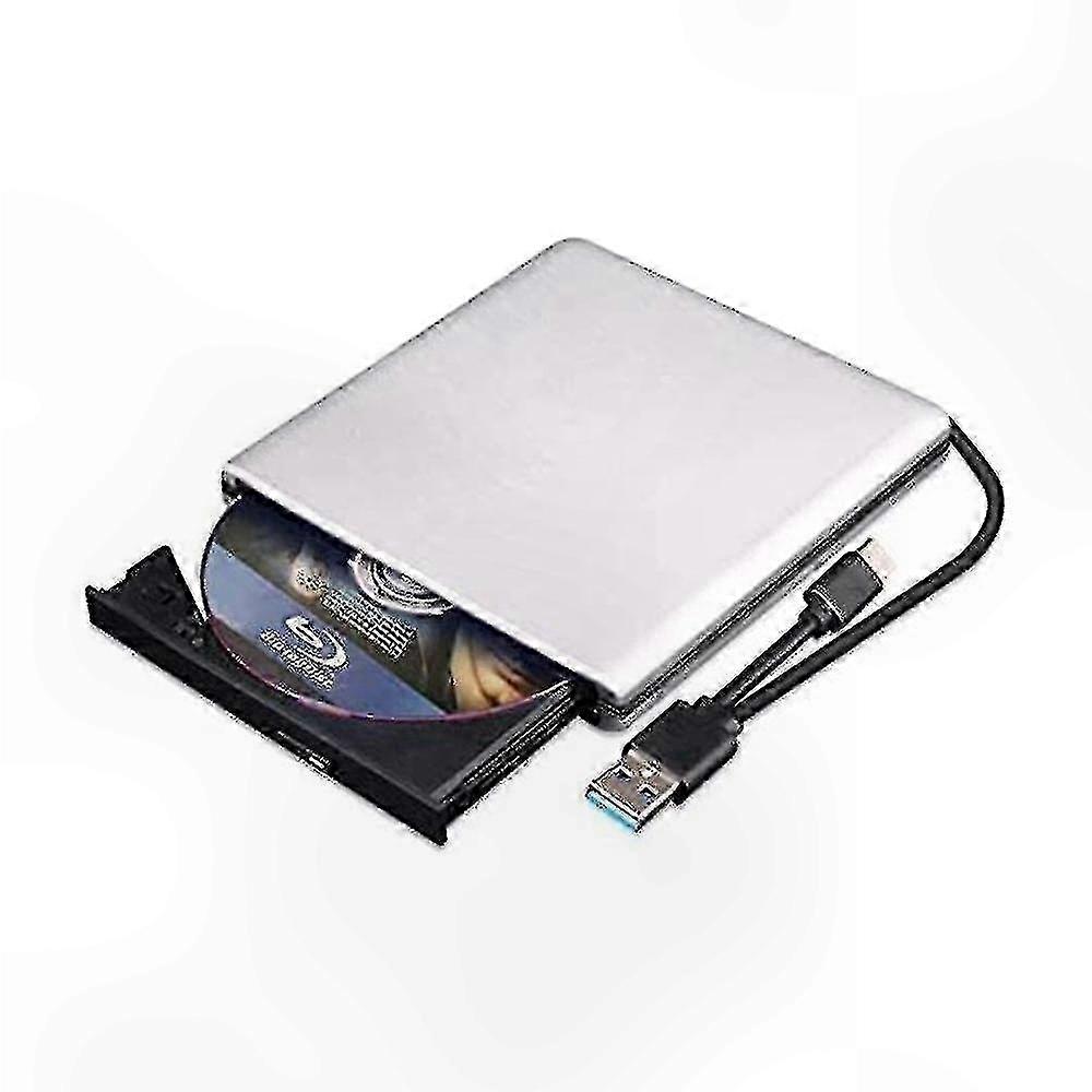 Portable USB 3.0 and Type-C External Optical Drive for Blu-ray, DVD, CD Playback on PC and Mac Systems