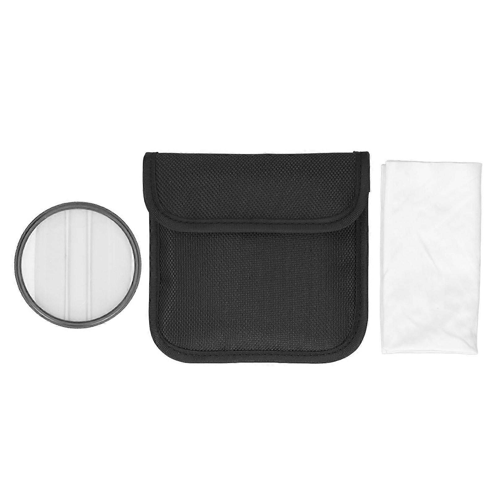 Double Half Moon Prism Special Effect Filter Camera Center Field Separation Diopter Filter Photography SLR Camera Accessories 67MM
